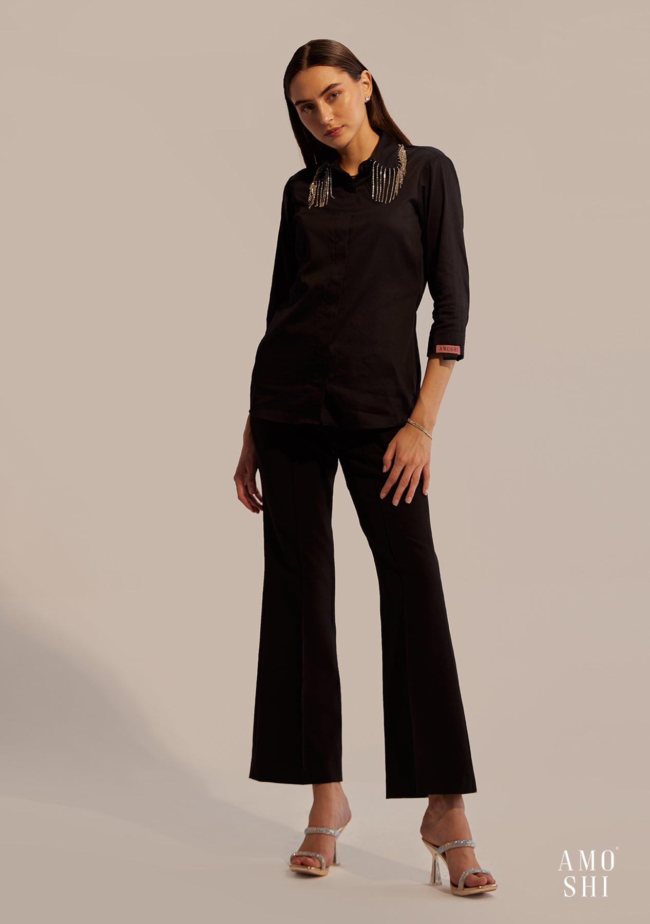 Rhinestone Co-ord Set (Black)