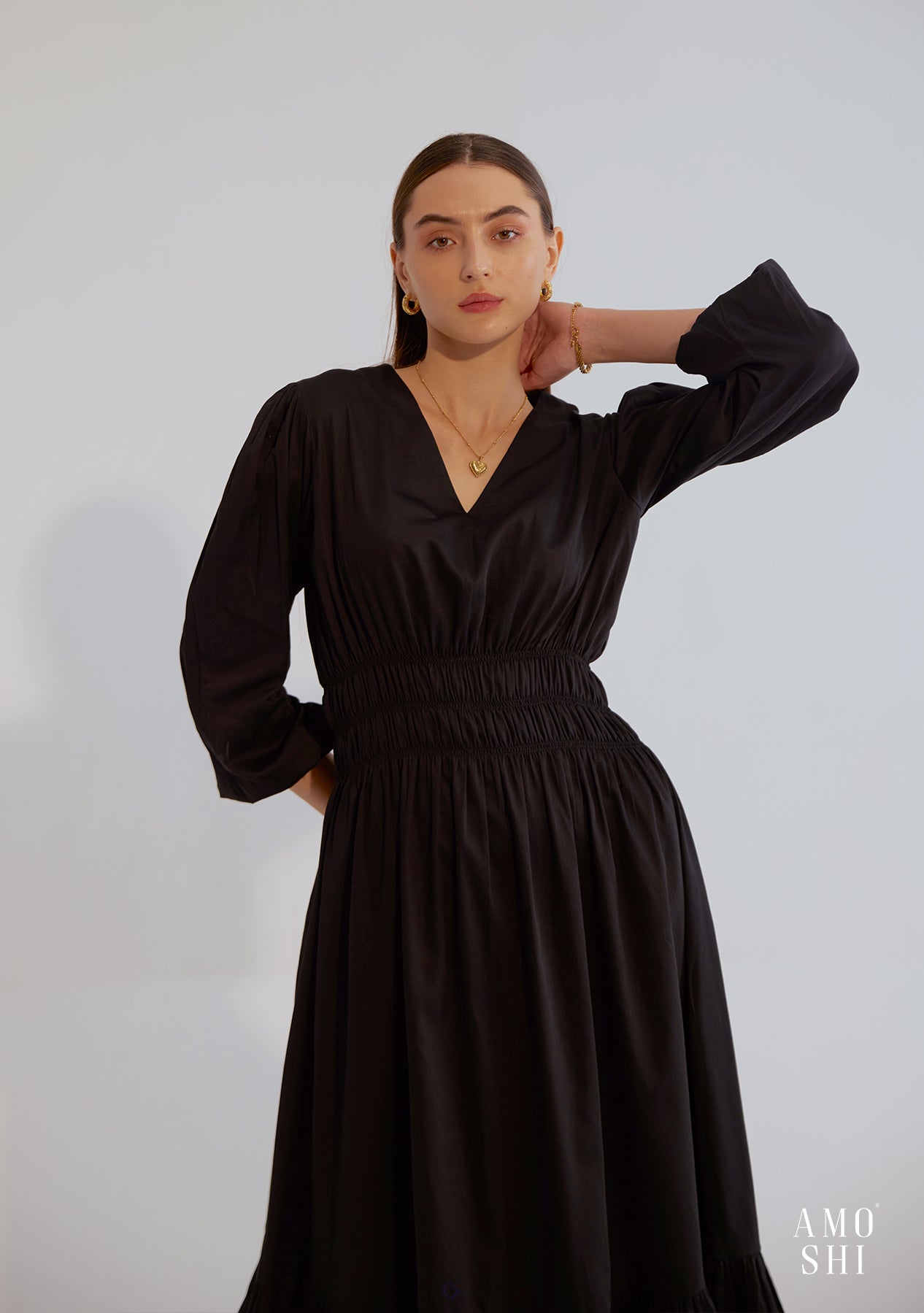 Senorita Midi Dress (Black)