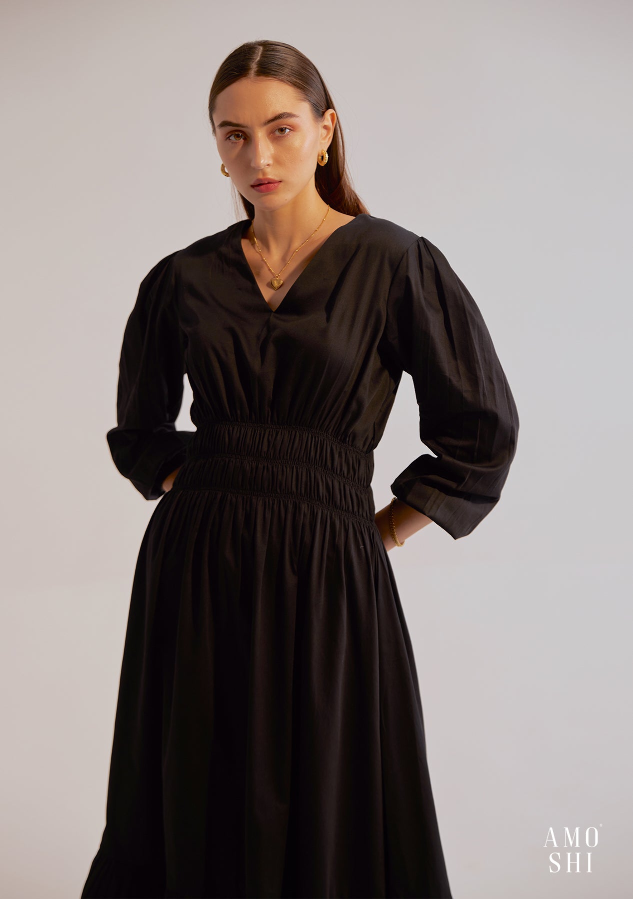 Senorita Midi Dress (Black)