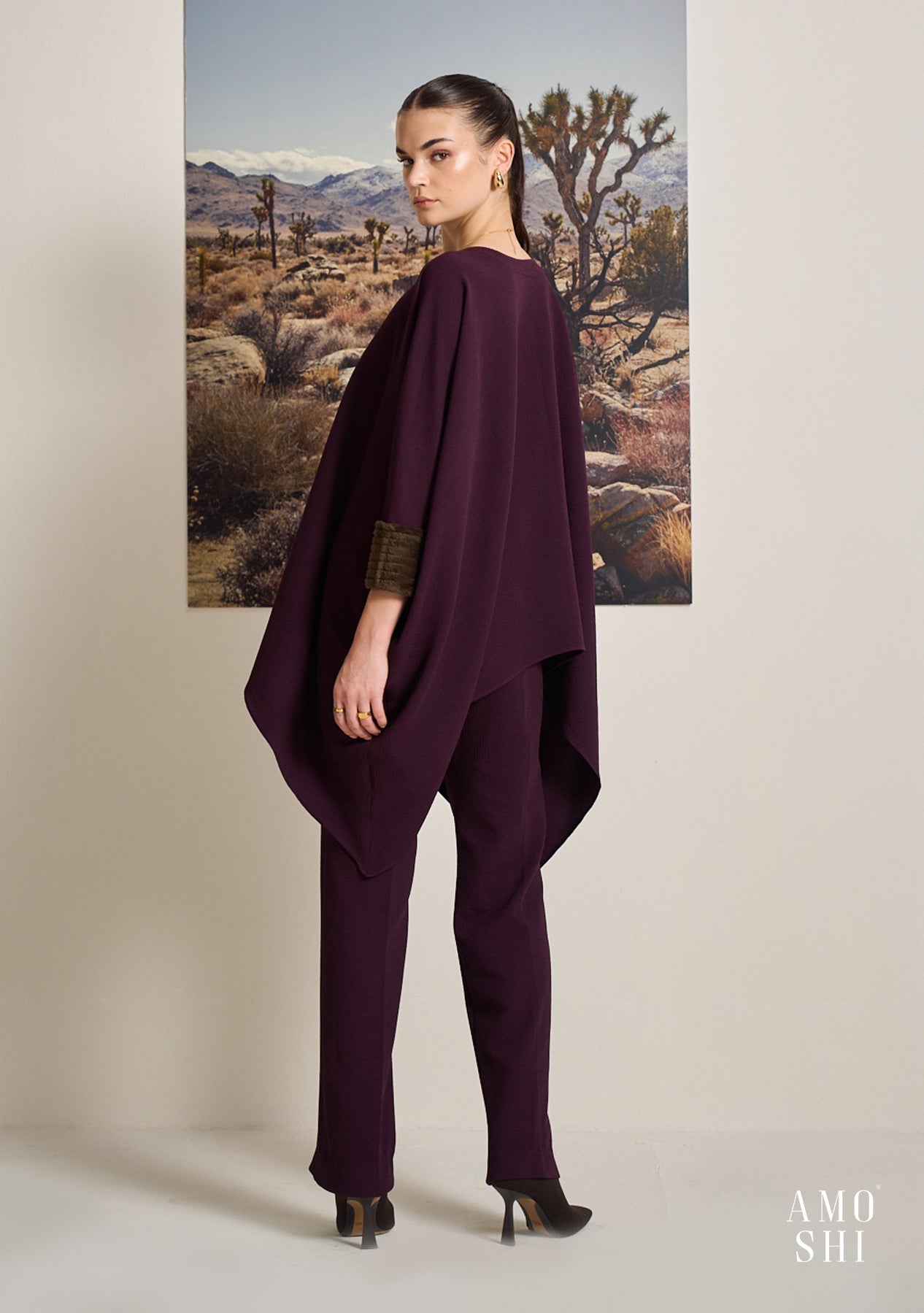 Kefi Fur Co-ord Set (Wine)