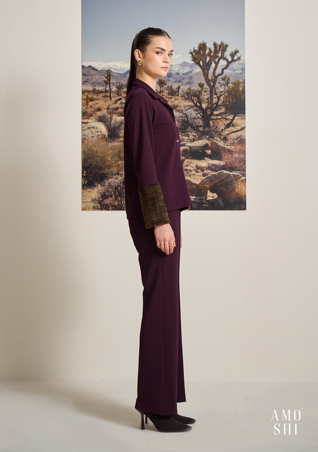 Sherry Fur Co-ord Set (Wine)