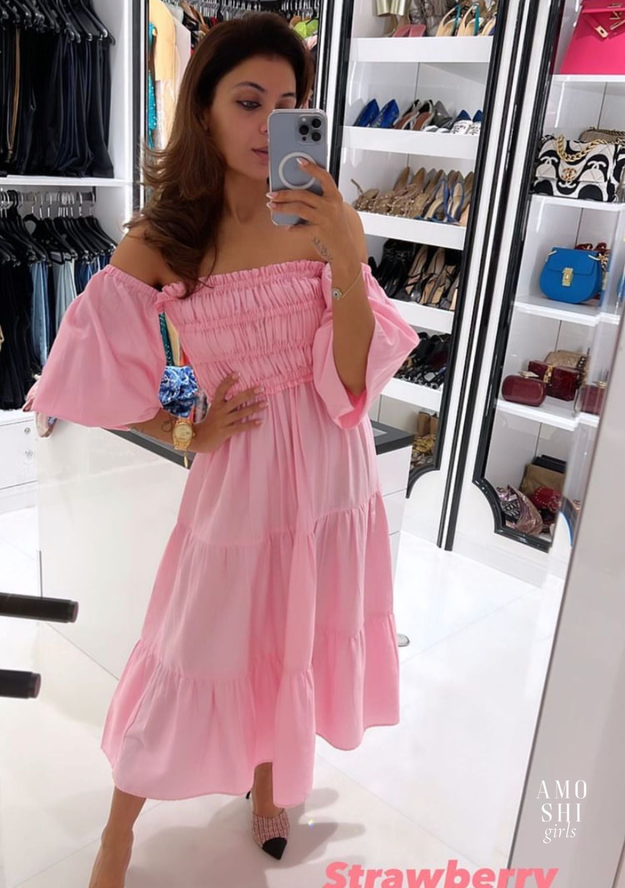 Love Midi Dress (Pink) as seen on Ahana Ghai