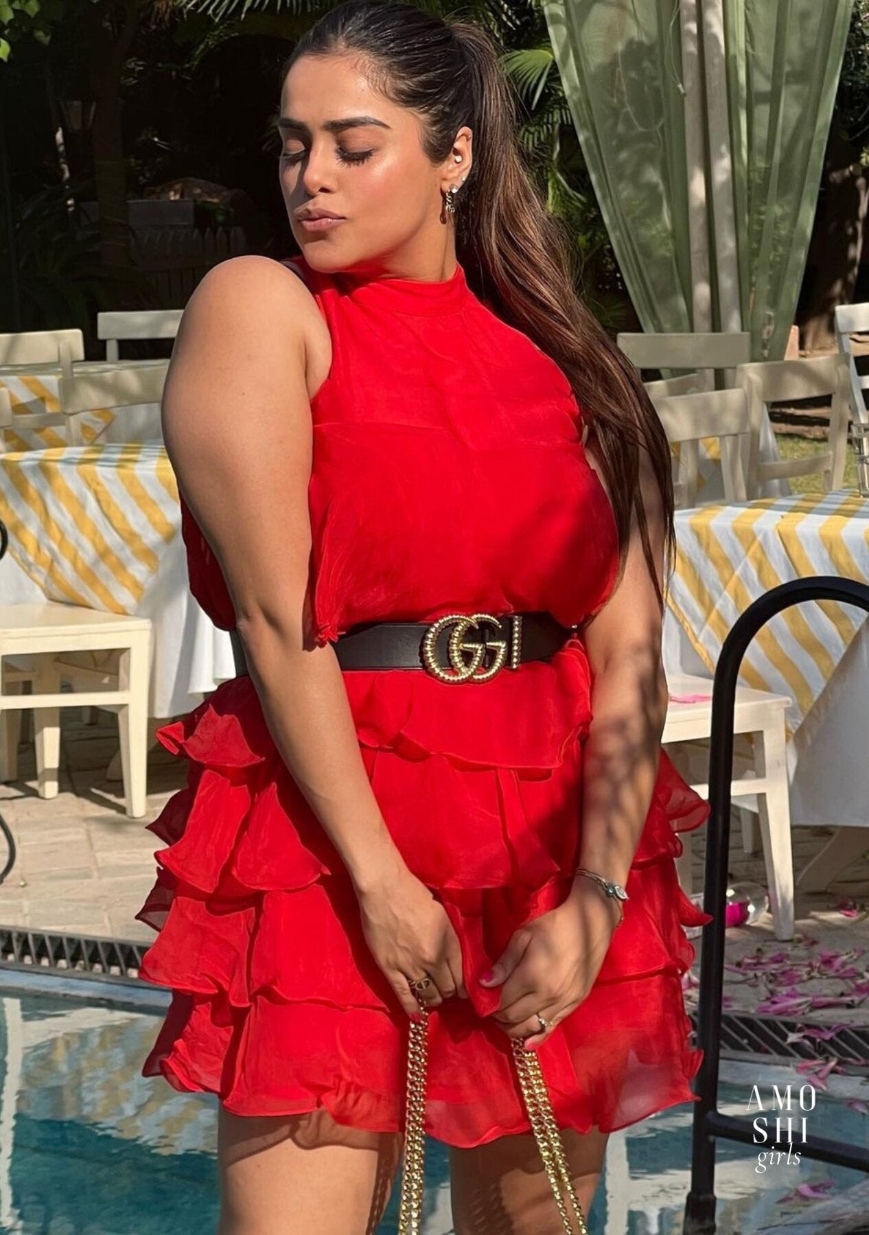 Naaz Arora As seen in our Cassie Dress (Red)