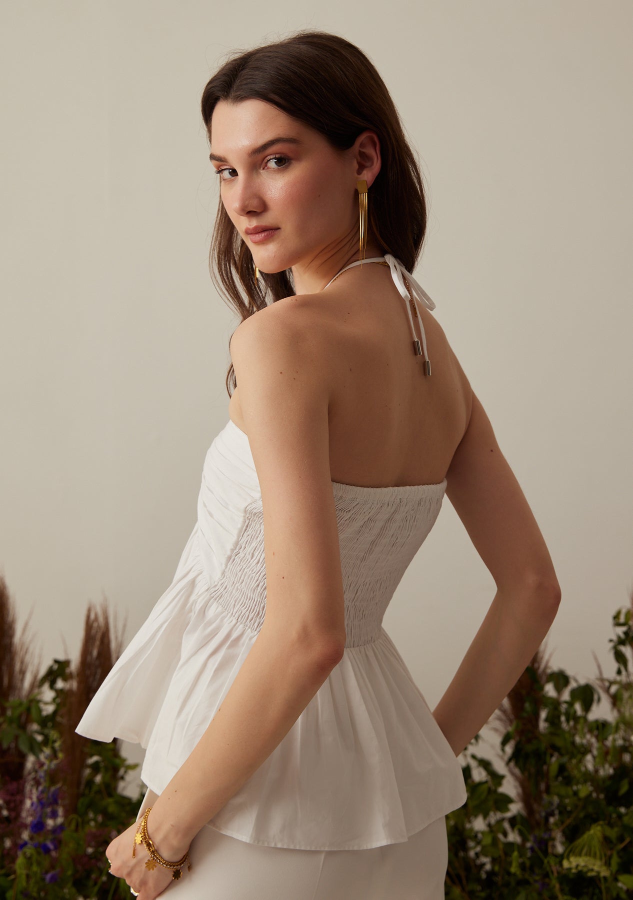 Holly Halter Top (White)