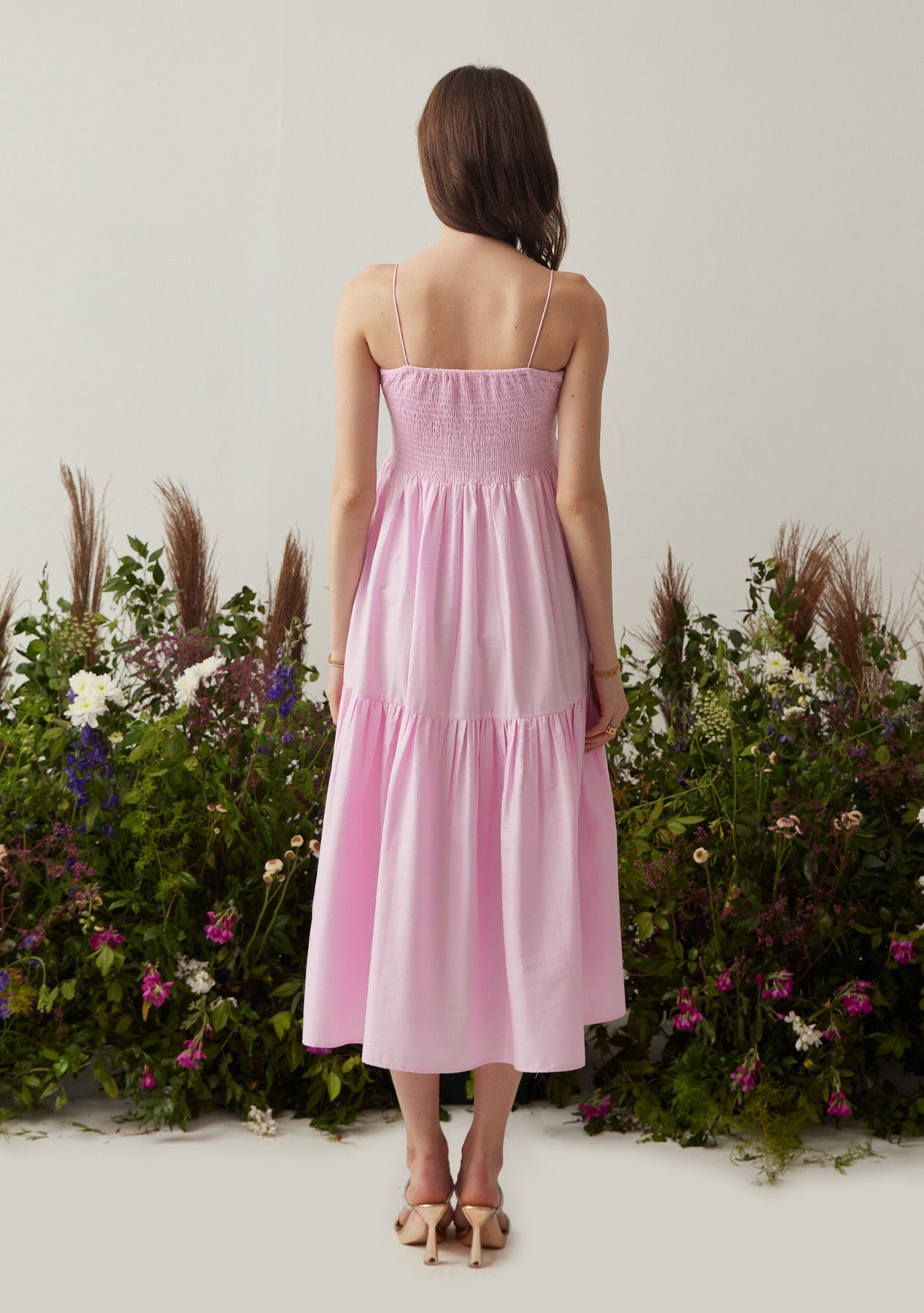 Lea Dress with detachable sleeves (Pink)