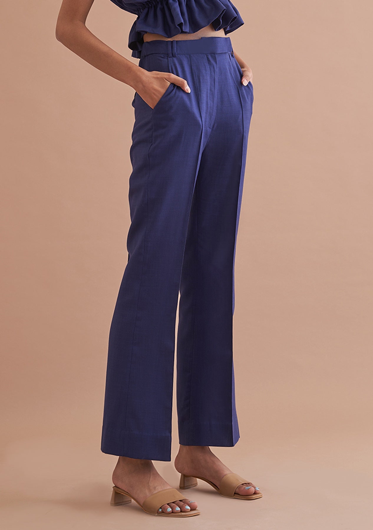 Amoshi Riley Trousers -women dress online- darkblue Š—– amoshi.in