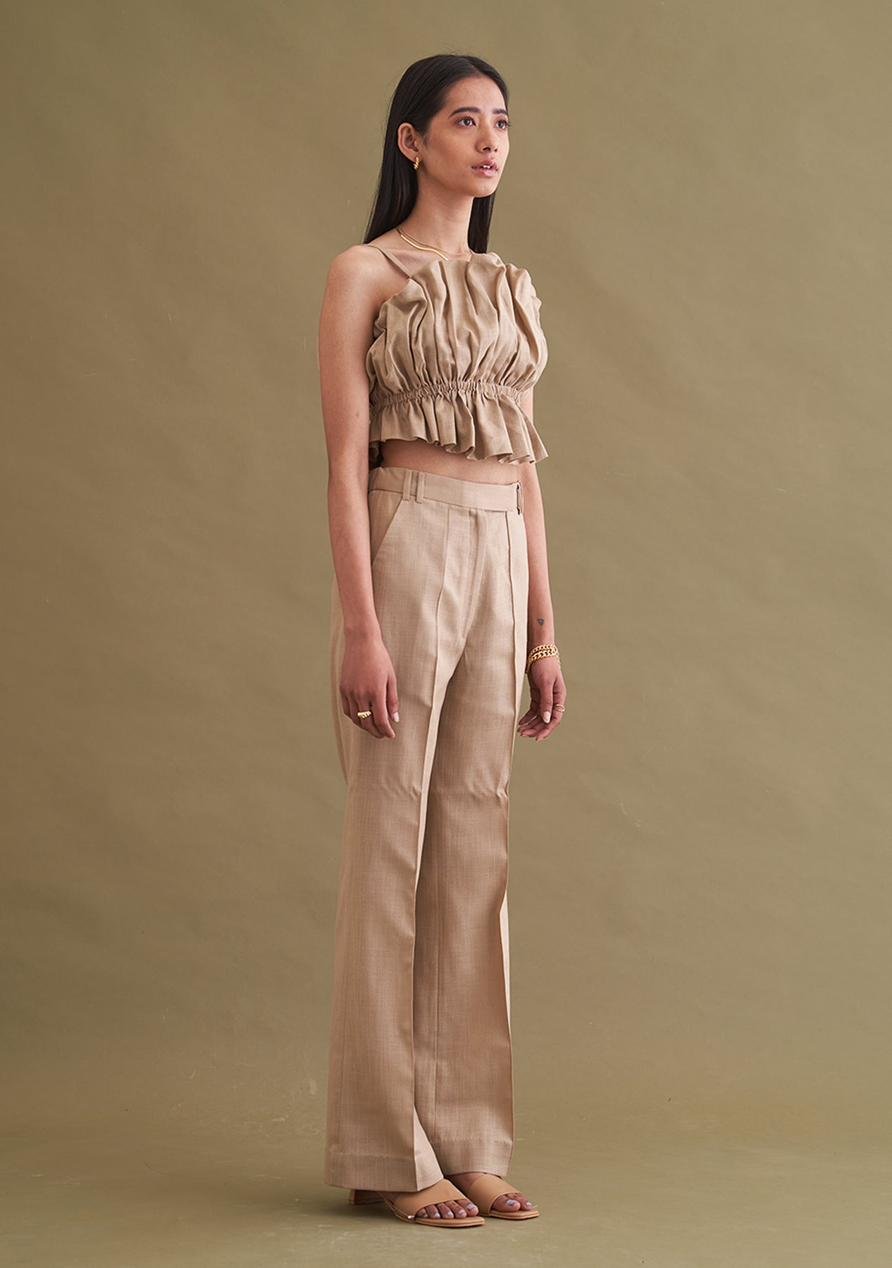 Floof Co-ord Set (Beige) as seen on Geetika Verma