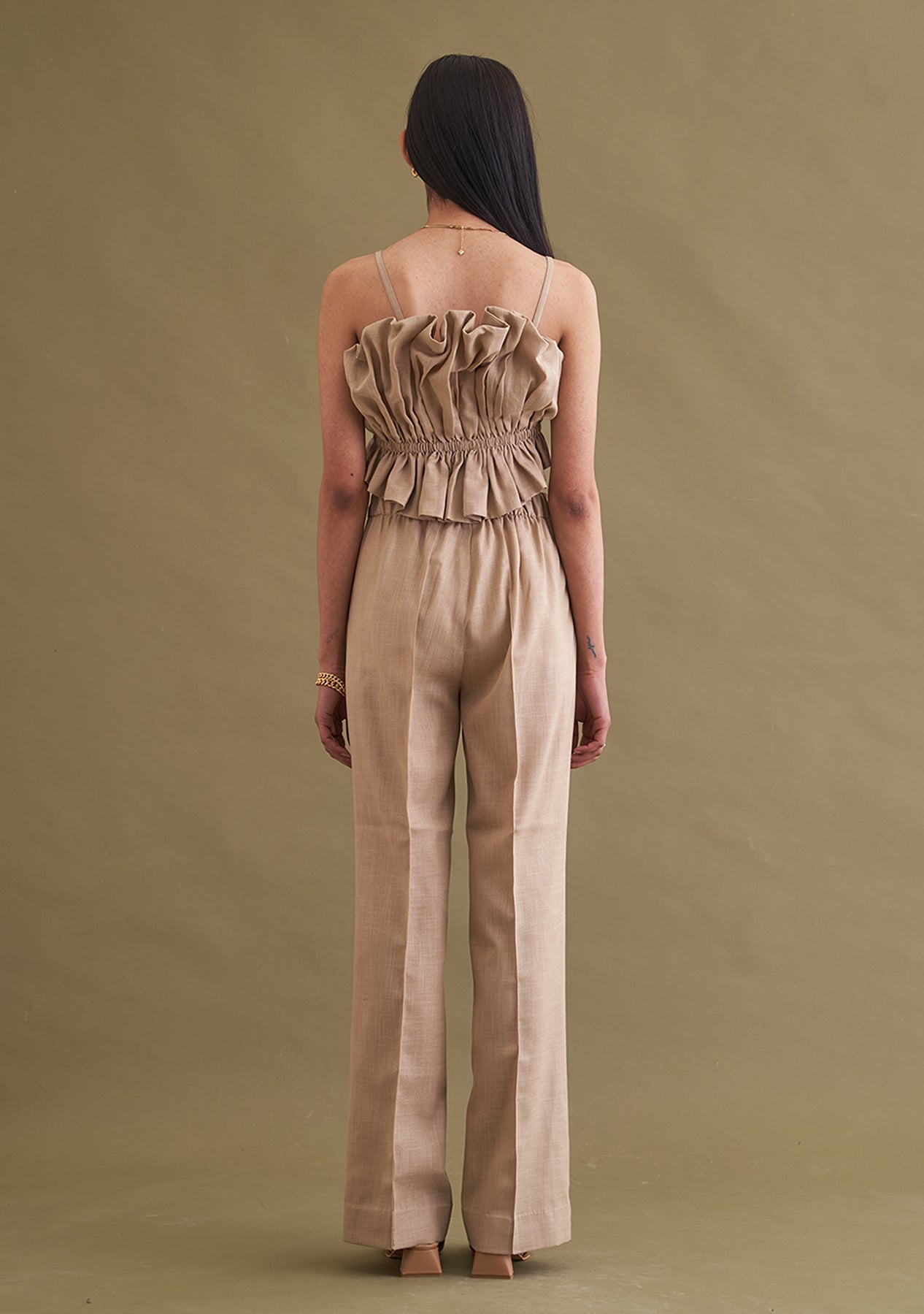 Floof Co-ord Set (Beige) as seen on Geetika Verma