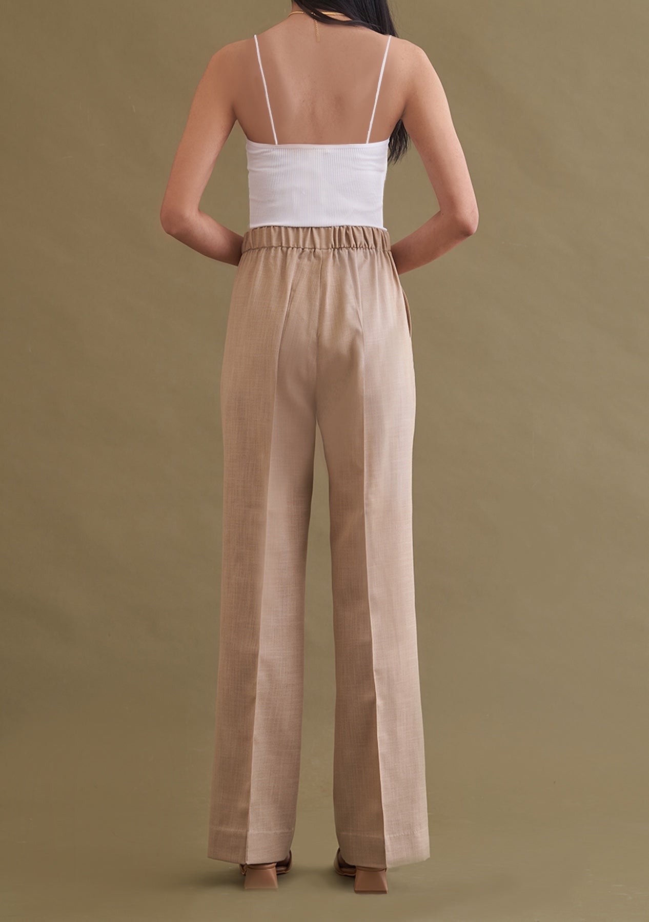 Amoshi Riley Trousers -women dress online- beige Š—– amoshi.in