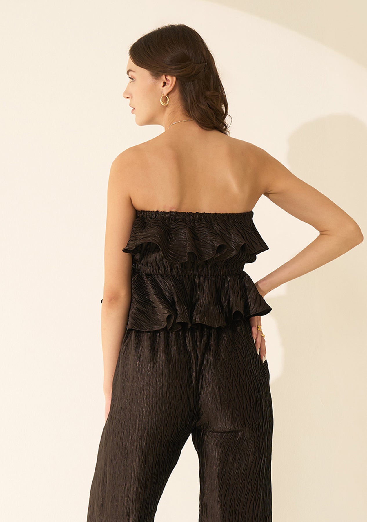 Hera Ruffle Top (Black)