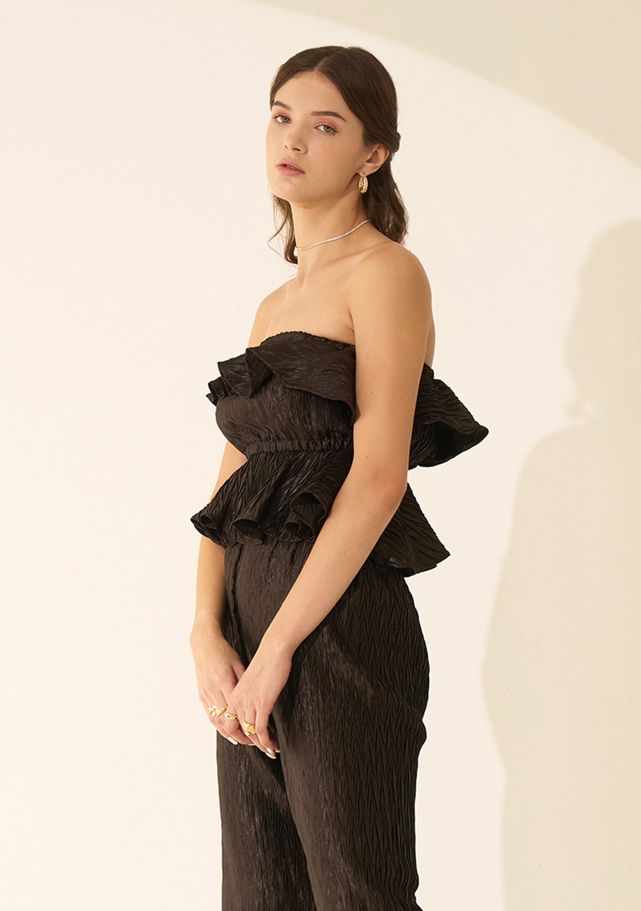 Hera Ruffle Top (Black)