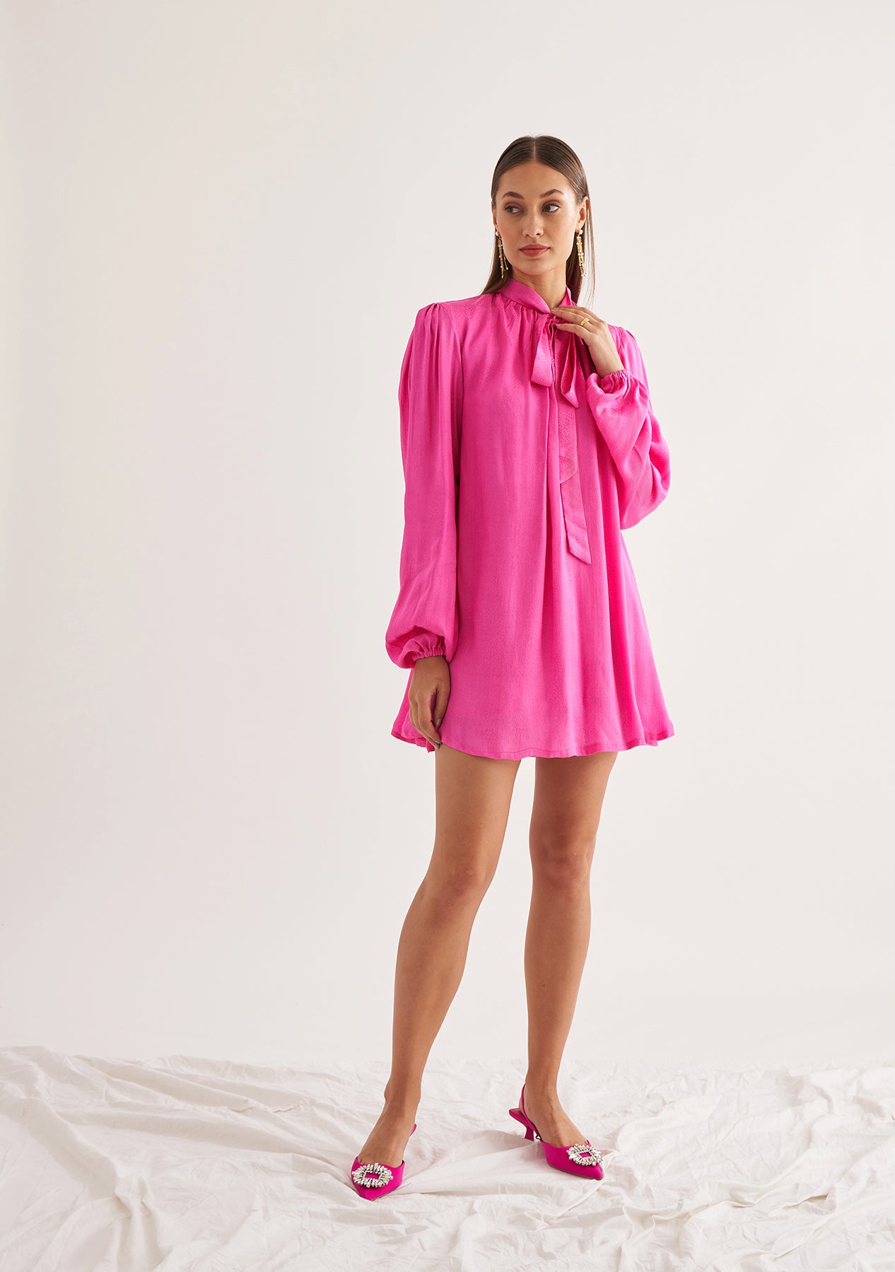 Sanjana Sanghi As seen in our Blair Dress (Pink)