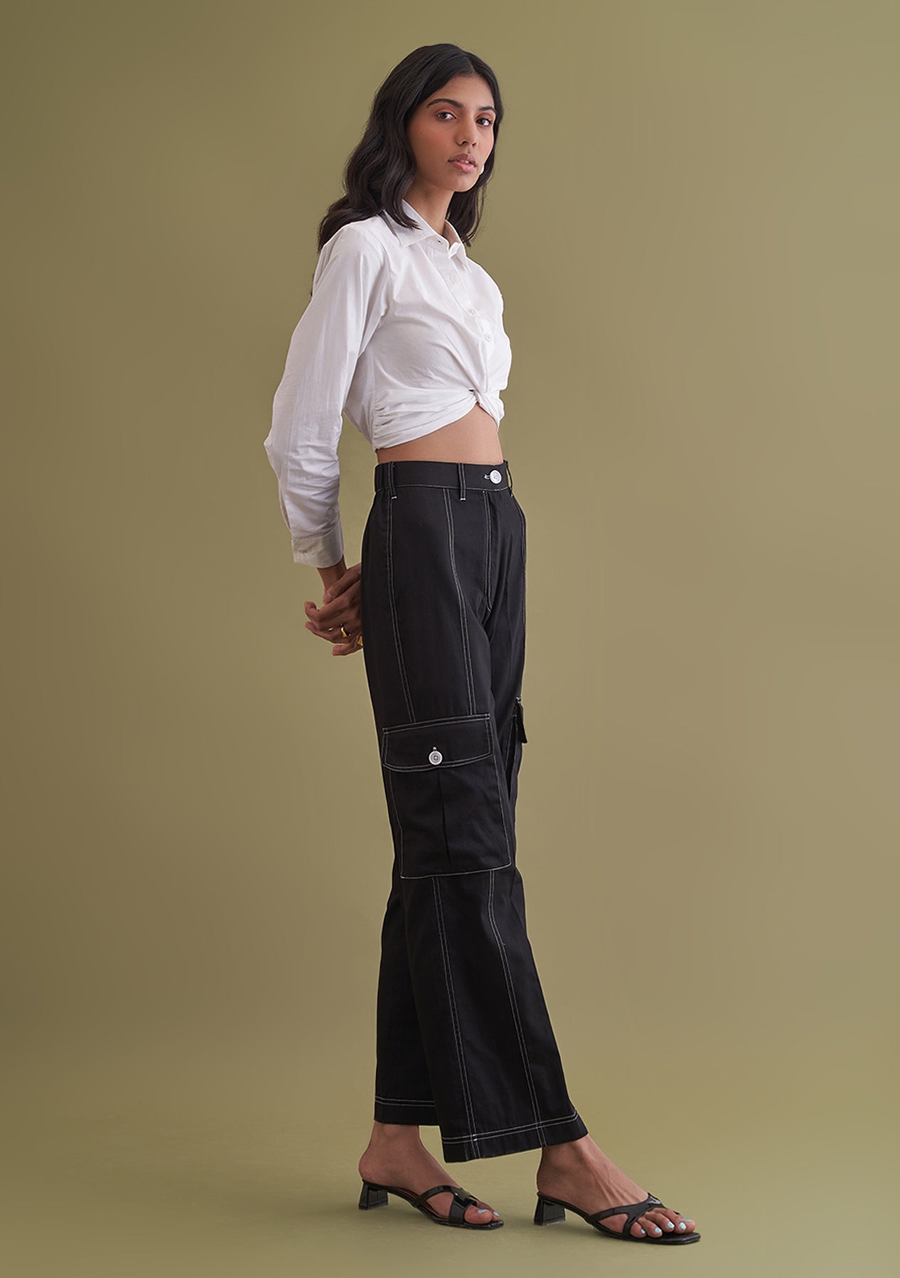 Amoshi Contra Trousers -women dress online- black Š—– amoshi.in