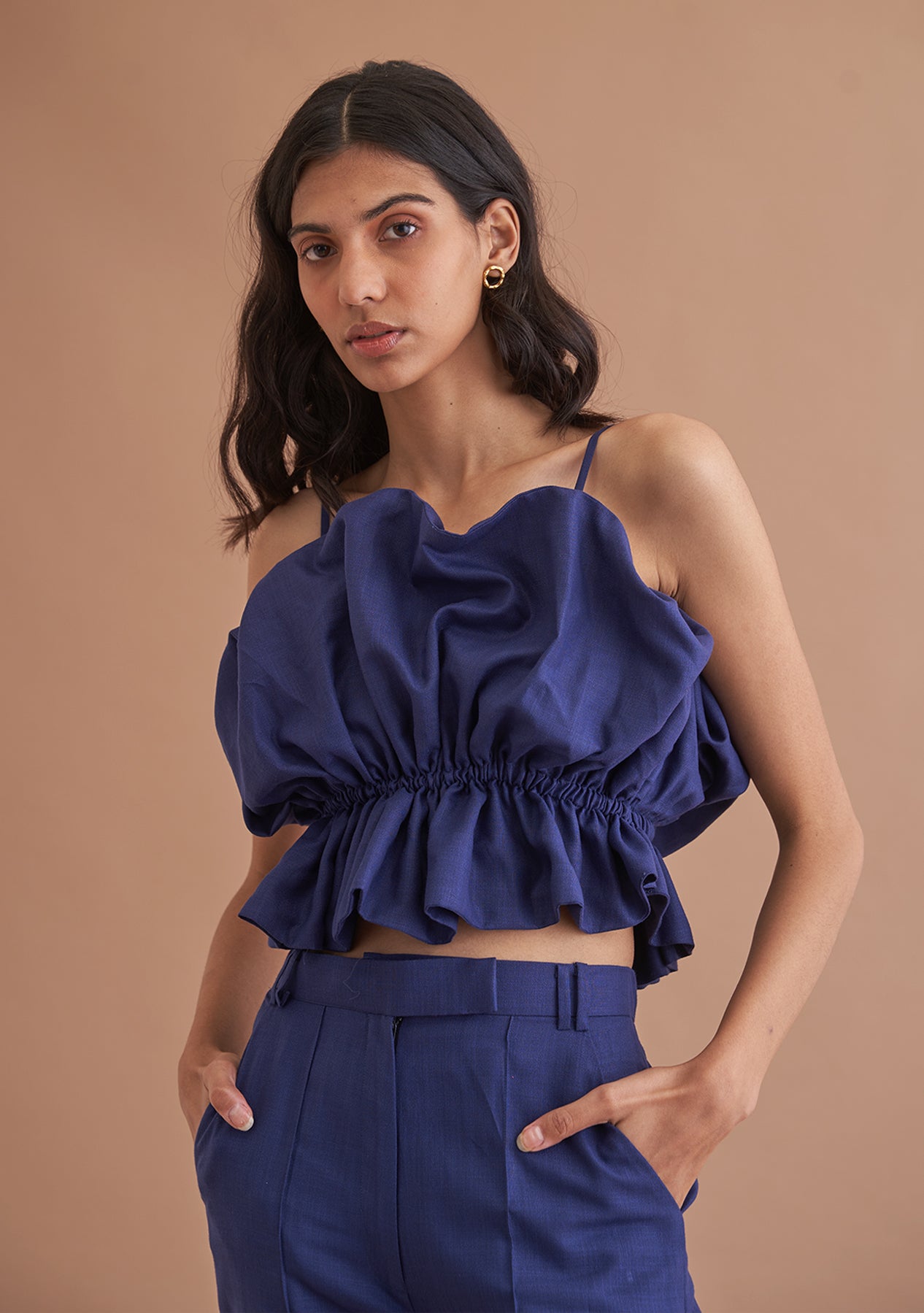 Floof Top (Navy Blue) as seen on Harpreeth Suri