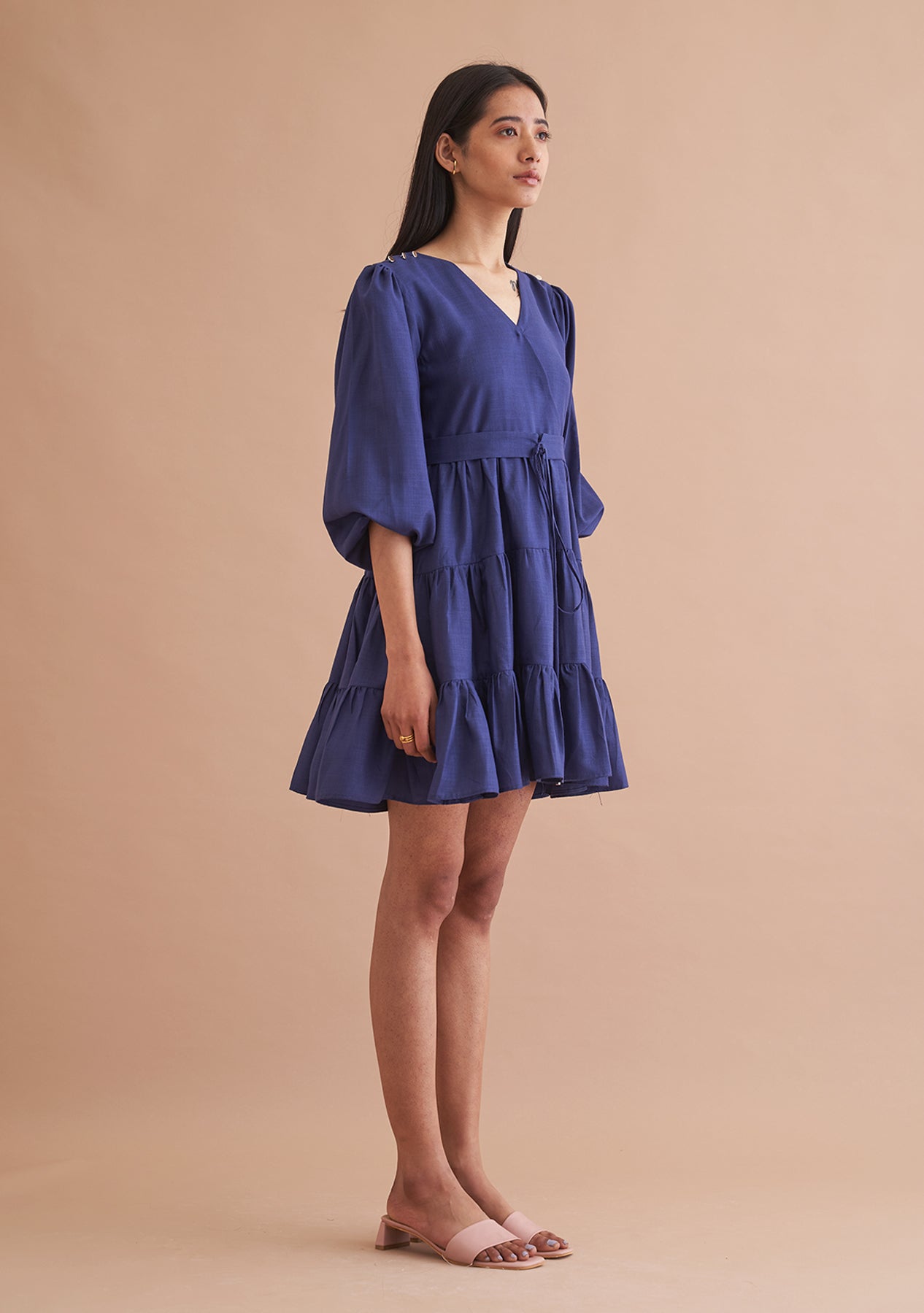 Natasha Luthra As seen in our Emma Dress (Navy Blue)