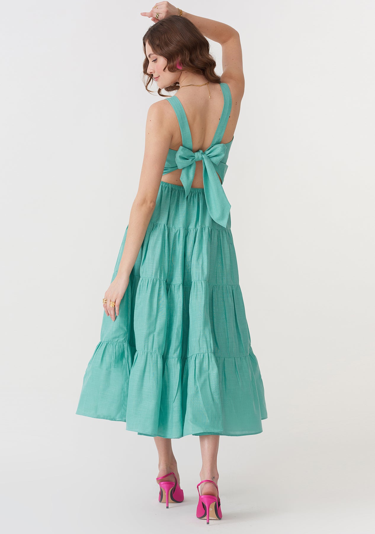 Sandy Tiered Dress (Green)