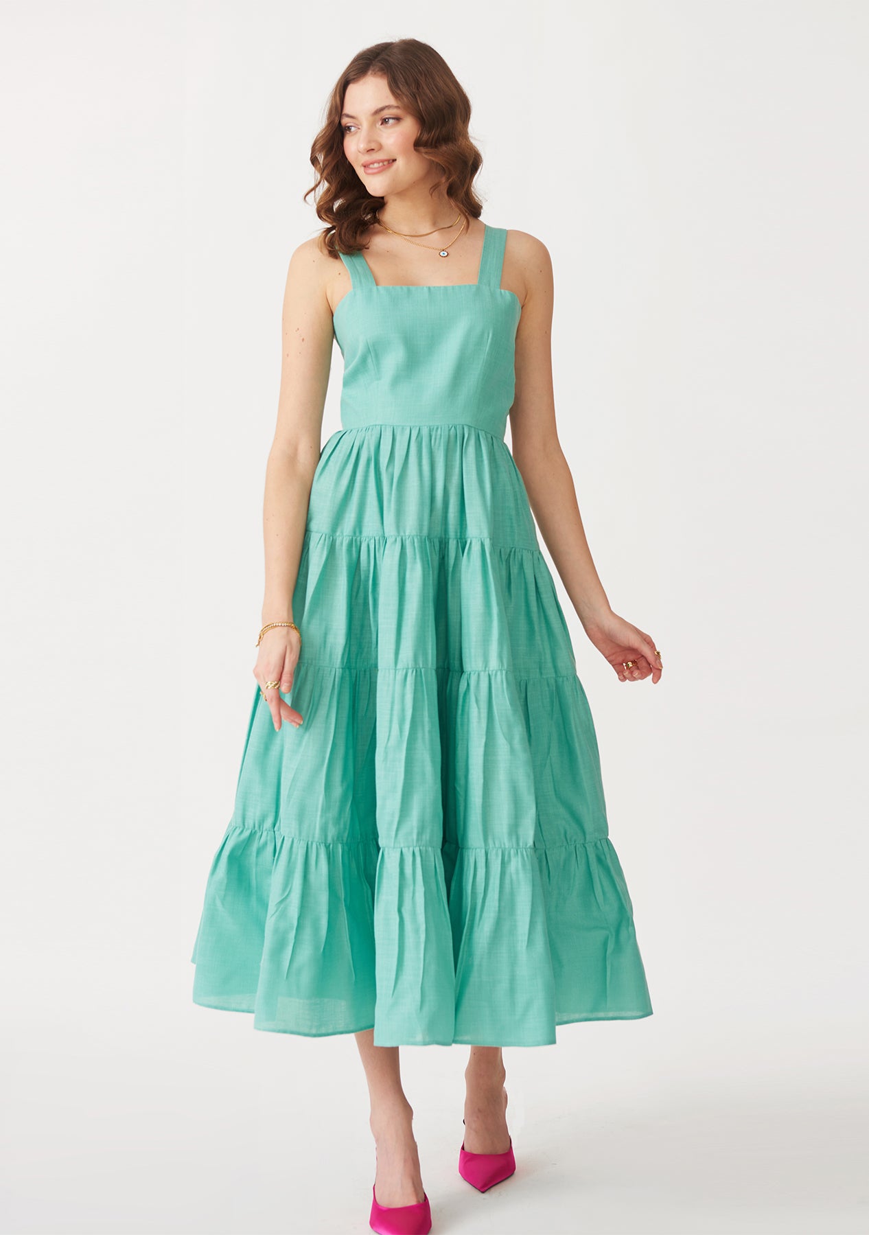 Sandy Tiered Dress (Green)