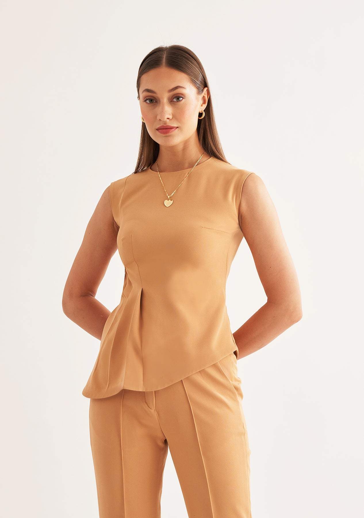 Hayley Top-Amoshi-Draped top with back zipper