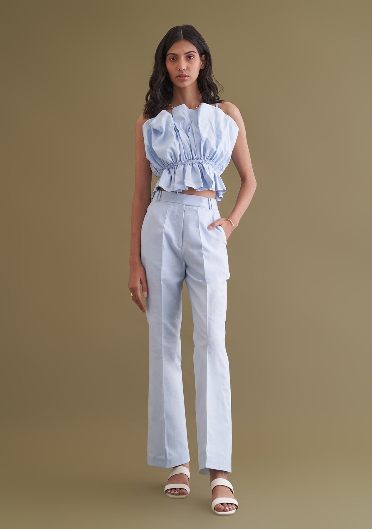 Amoshi Floof Top - women dresses online - powderblue Š—– amoshi.in