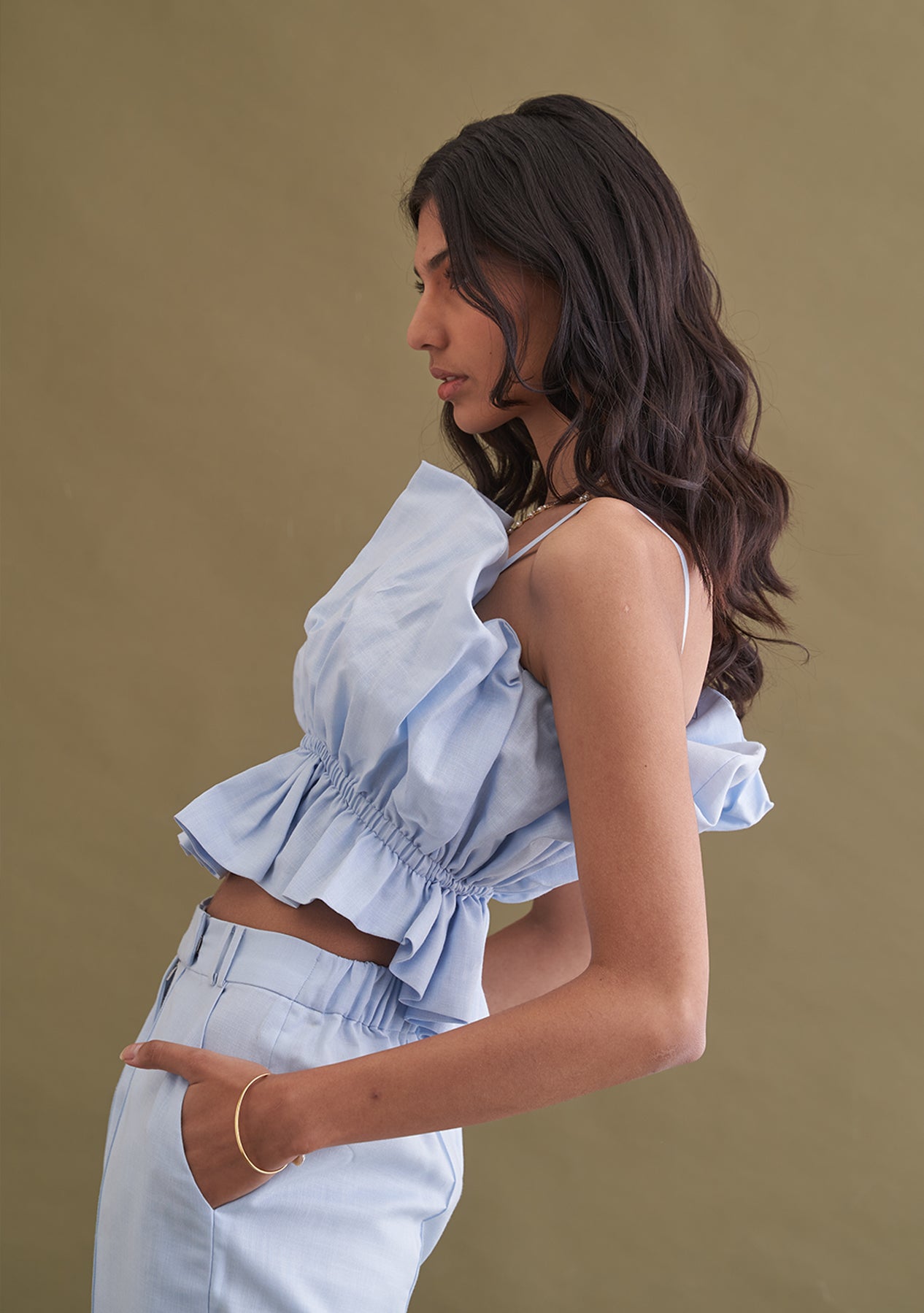 Amoshi Floof Top - women dresses online - powderblue Š—– amoshi.in