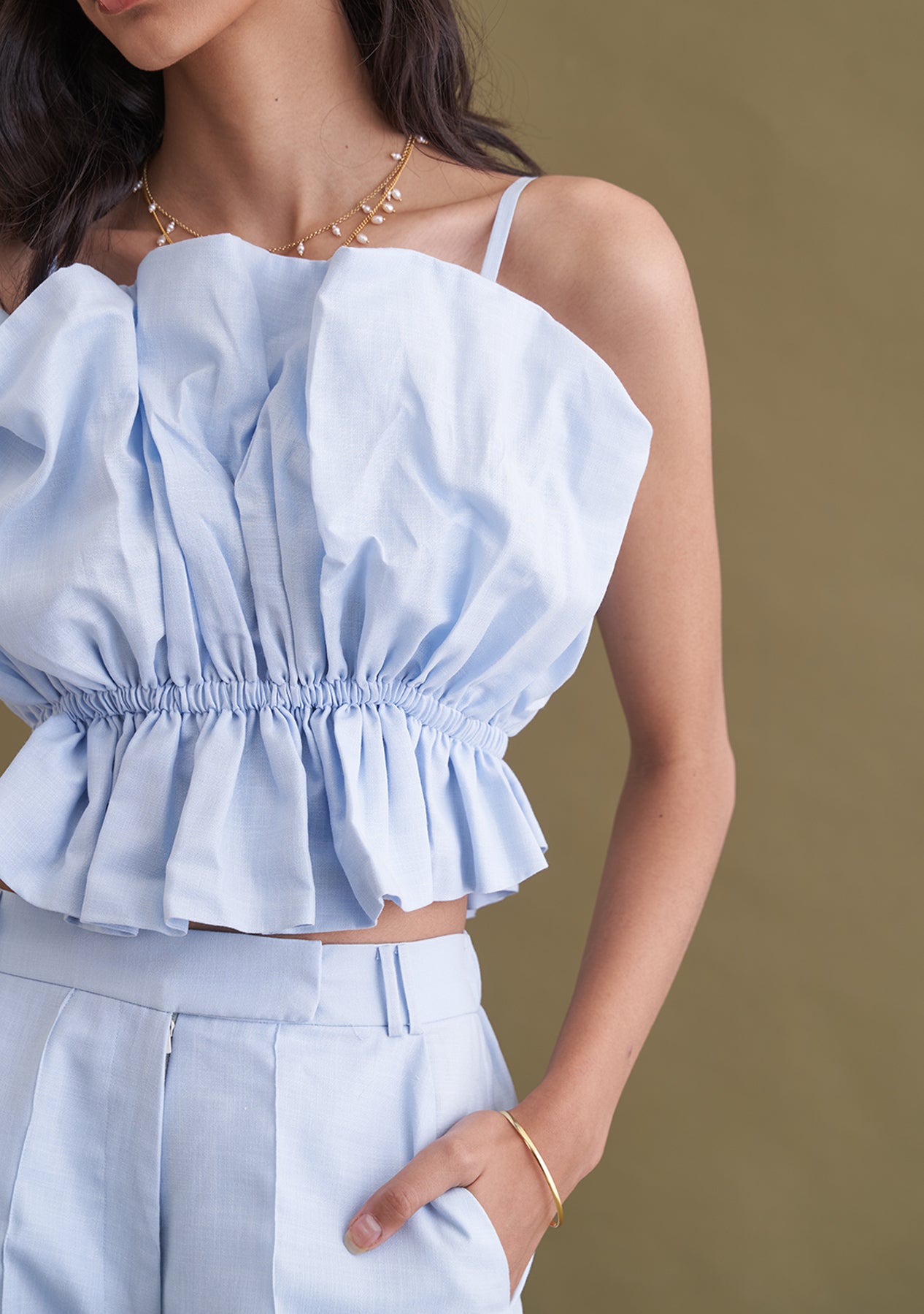Amoshi Floof Top - women dresses online - powderblue Š—– amoshi.in