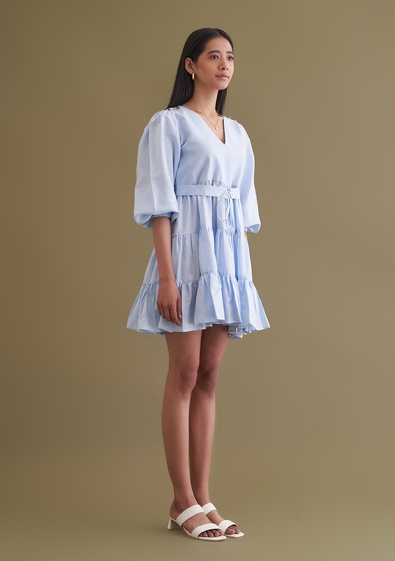 Emma Dress (Powder Blue) as seen on Aashna Hegde