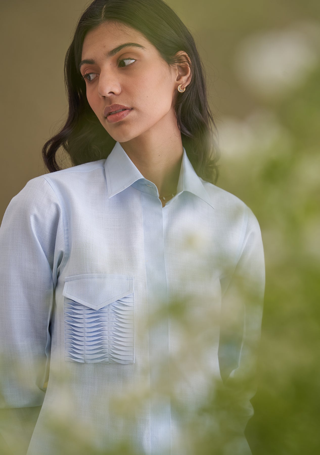 Amoshi Moma Shirt - women dress online-powderblue Š—– amoshi.in