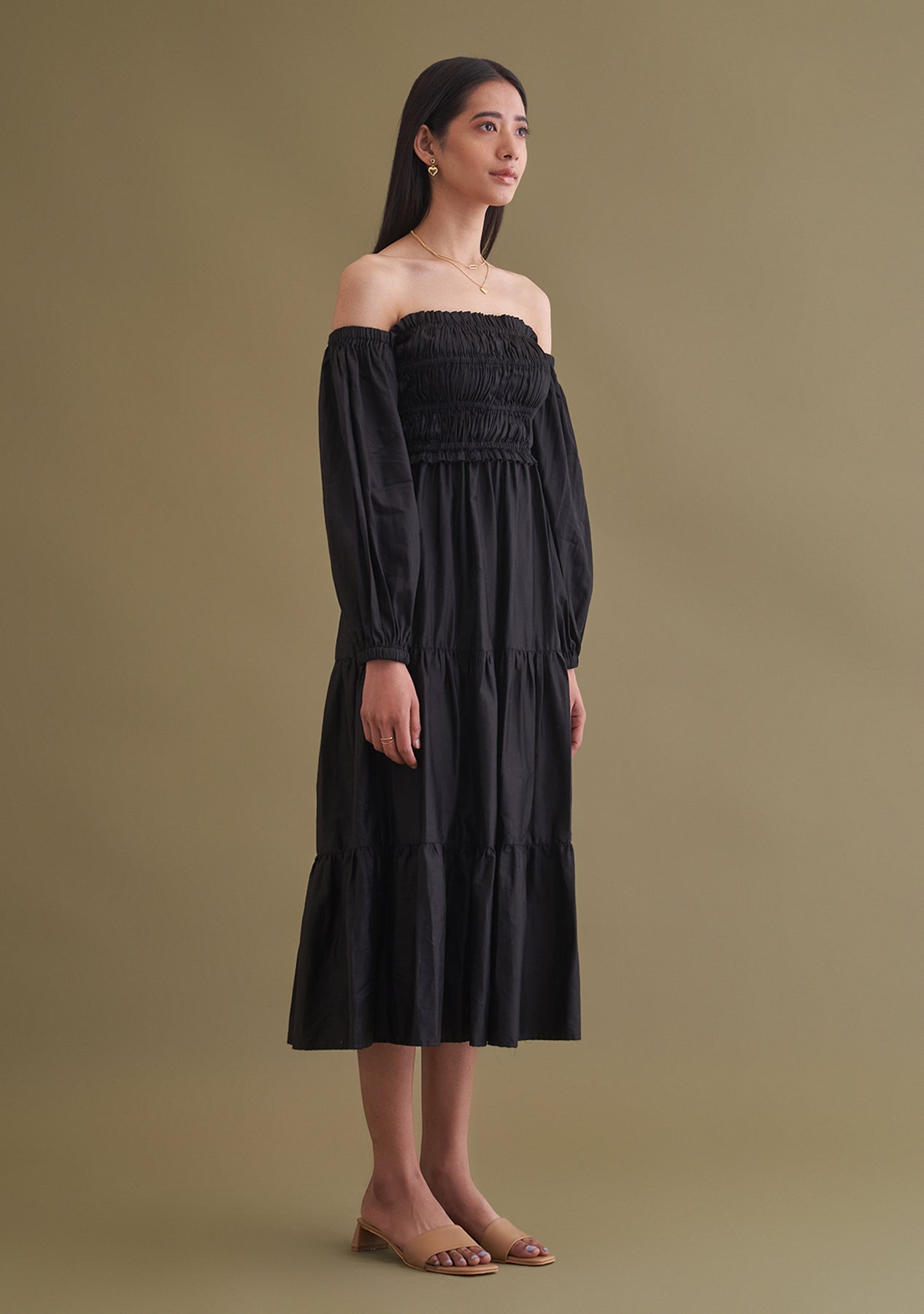Amoshi Love Midi party wear Dress online - black Š—– amoshi.in