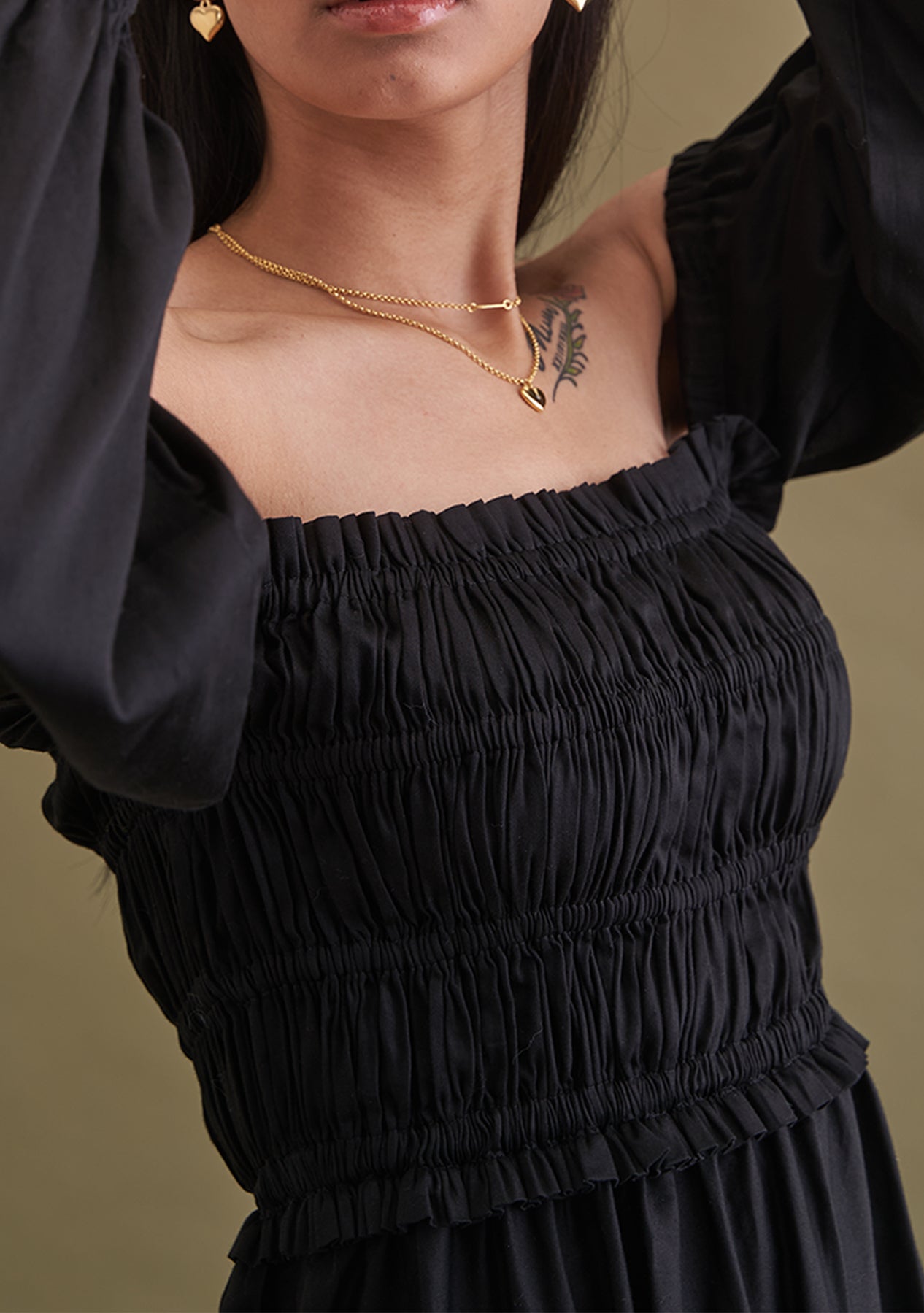 Radhika Agarwal As seen in our Love Midi Dress (Black)