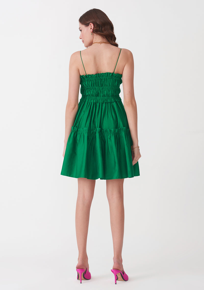 Dita Dress with detachable sleeves (Green)