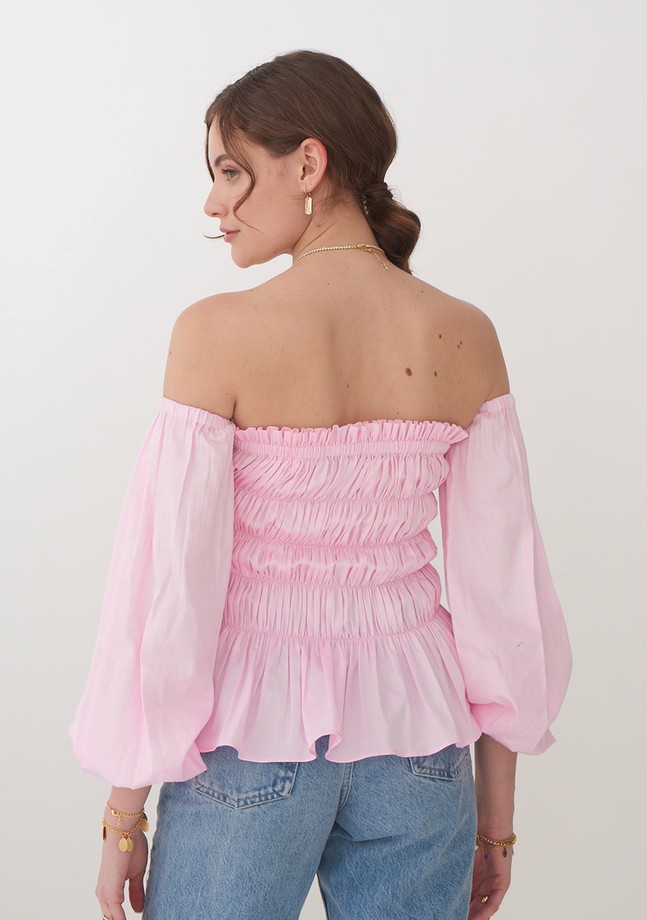Love Pep Top with detachable sleeves (Pink)