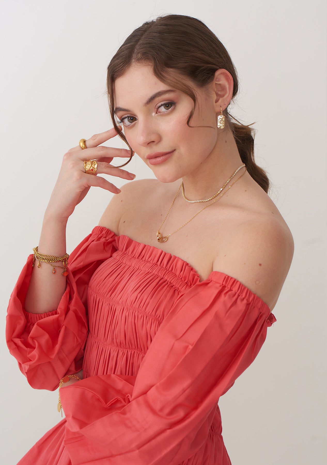 Love Pep Top with detachable sleeves (Red)