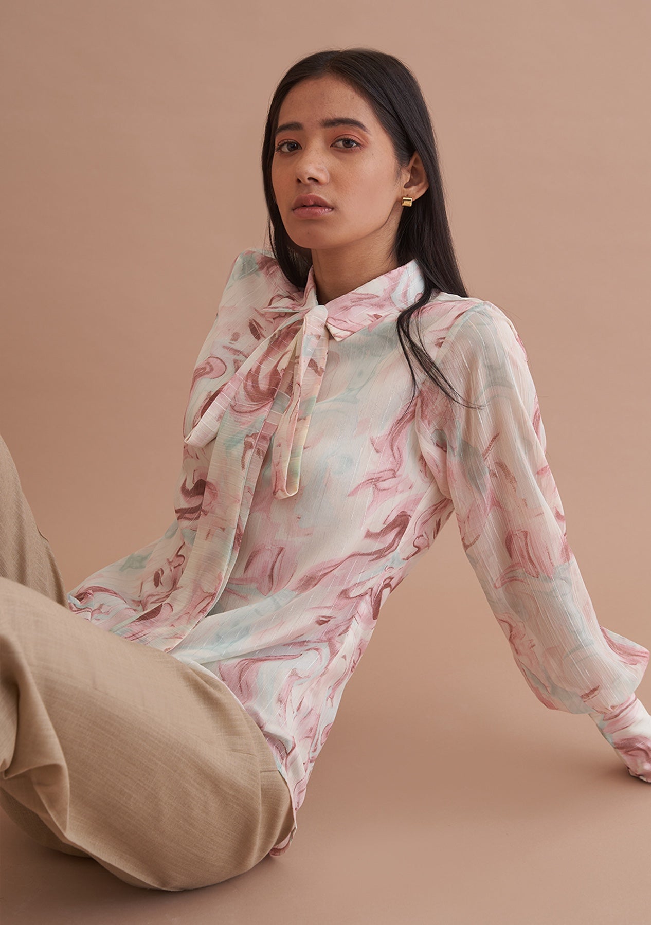 Amoshi Marbella Shirt - women dress online -marbleprint Š—– amoshi.in