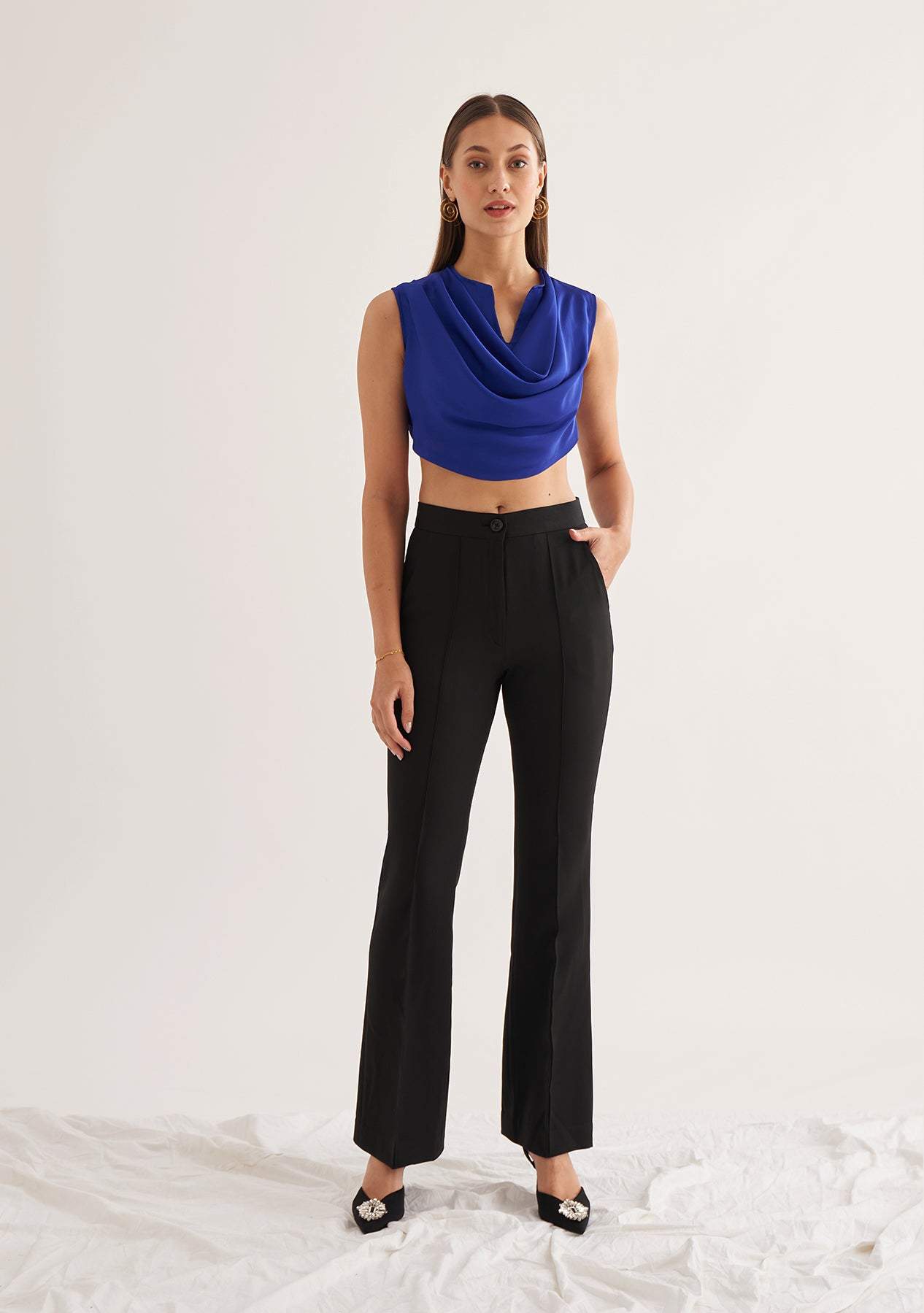 Mitch Top-Amoshi-Cowl sleeveless crop top