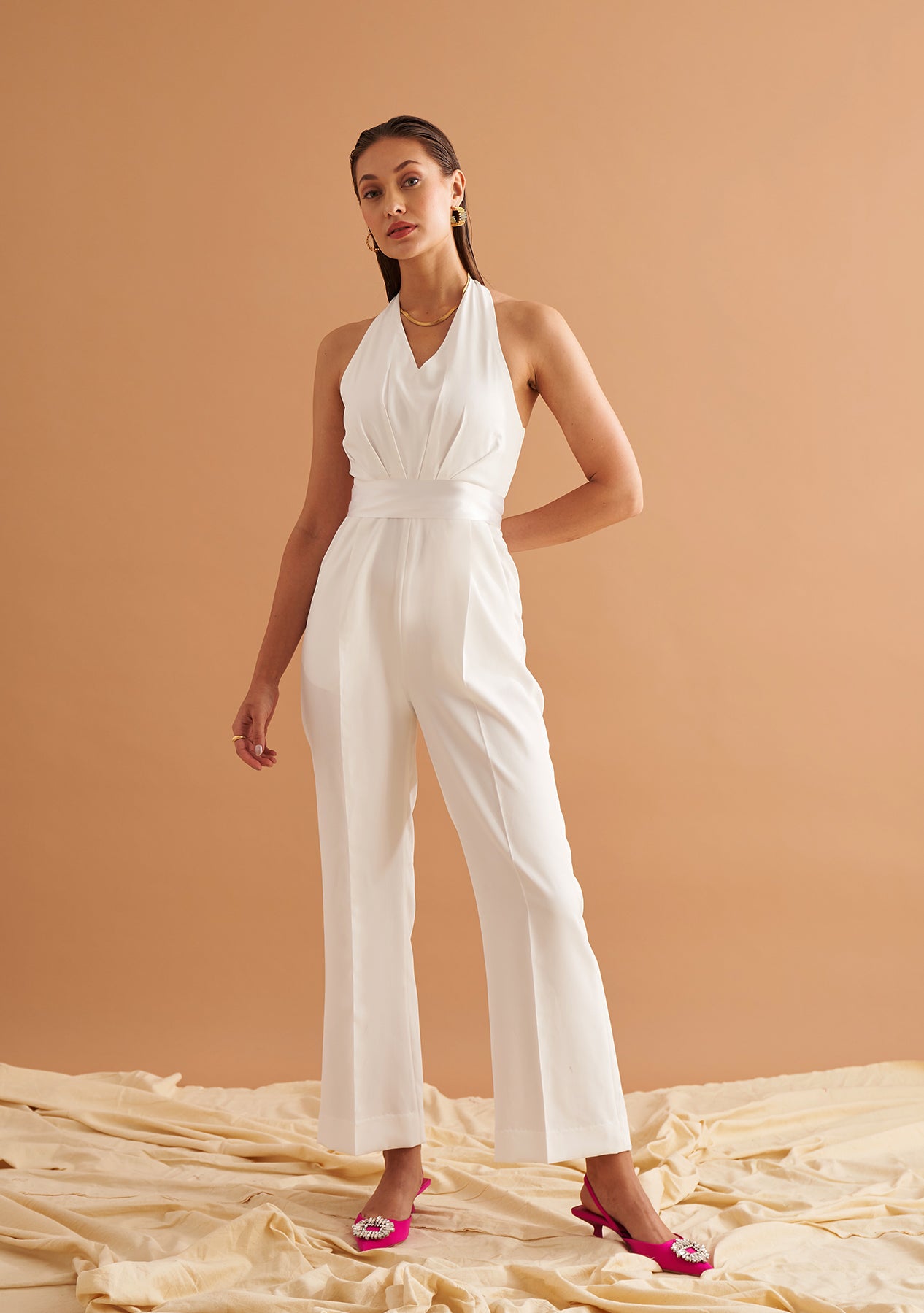 Tarini Manchanda As seen in our Peaches Jumpsuit (White)
