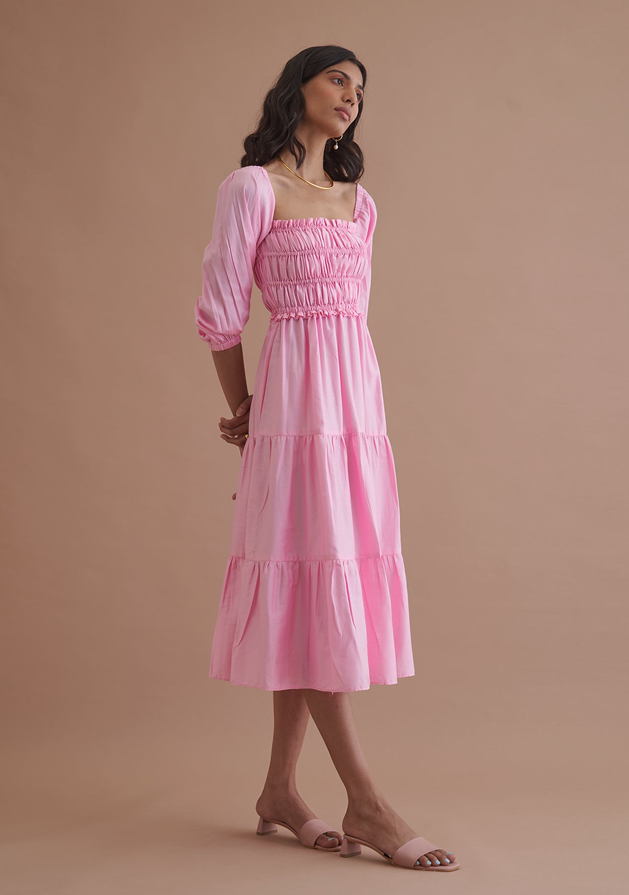 Love Midi Dress (Pink) as seen on Ahana Ghai