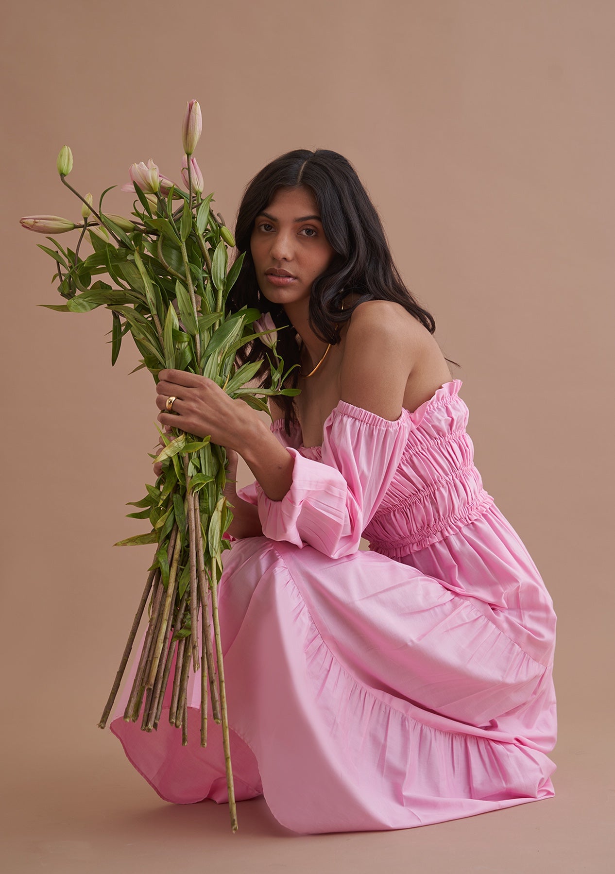 Amoshi Love Midi party wear Dress online - pink Š—– amoshi.in