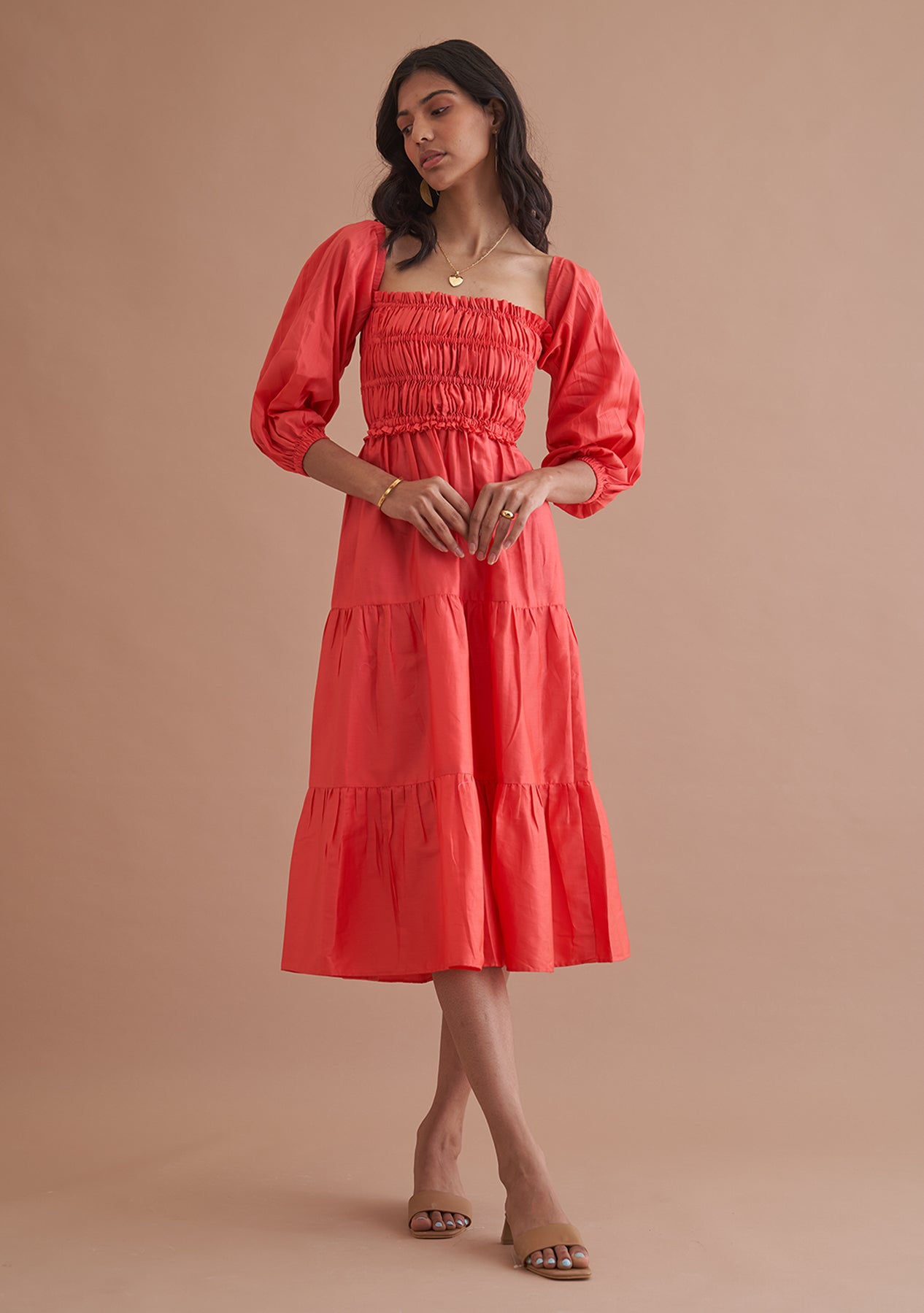 Shiv Shakti Sachdev As seen in our Love Midi Dress (Red)