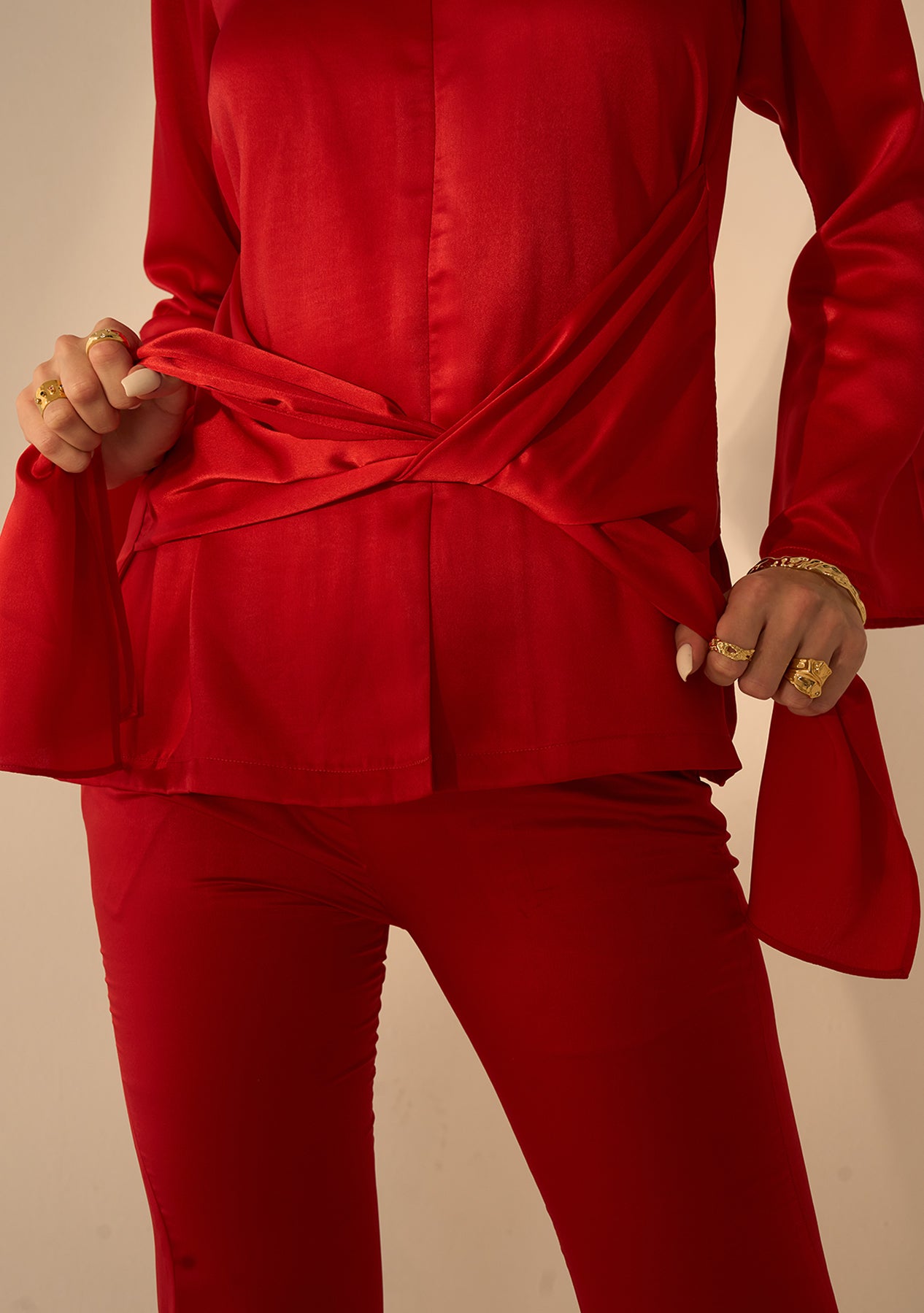 Sarah Co-ord Set (Red)