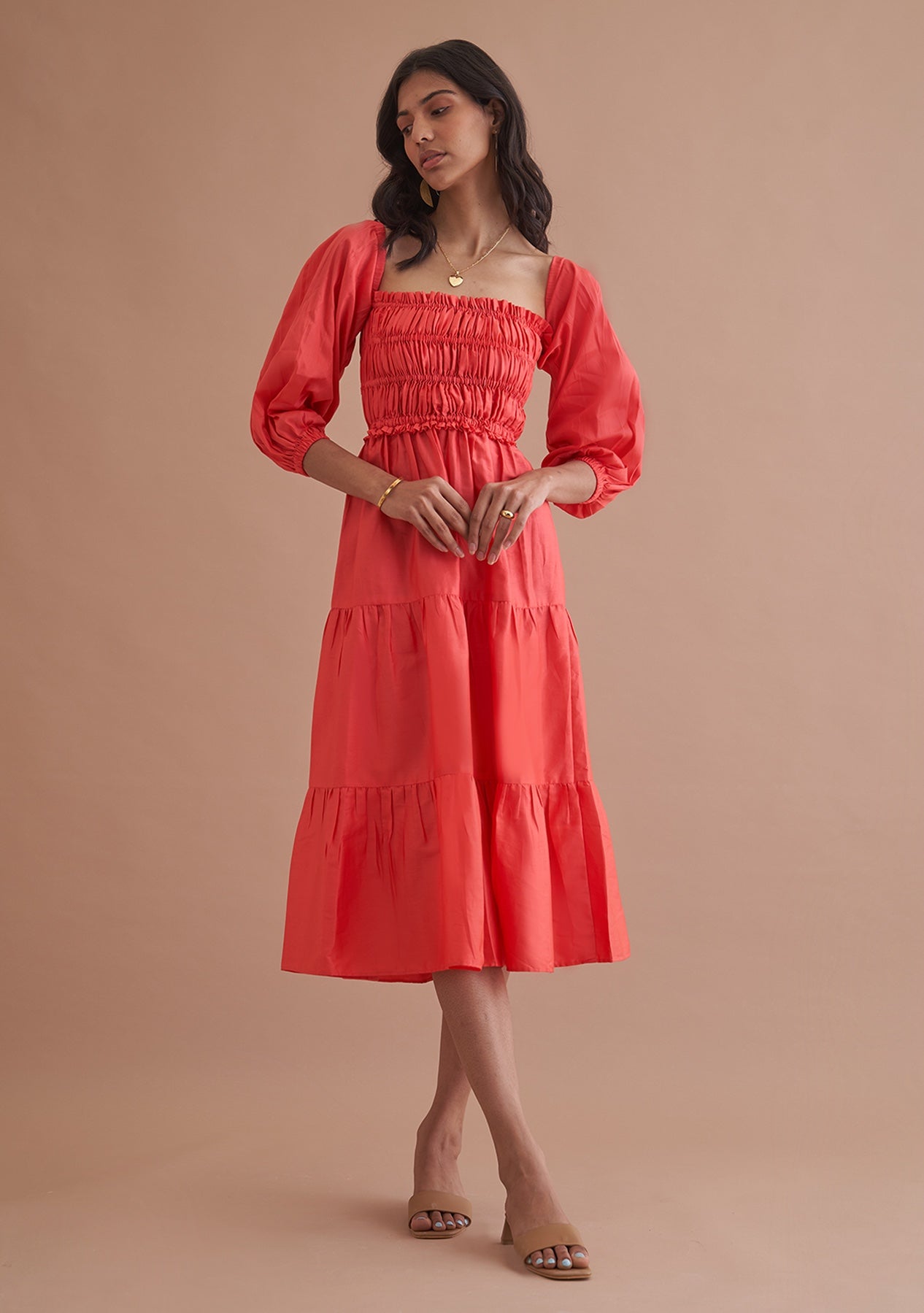 Amoshi Love Midi party wear Dress online - red Š—– amoshi.in