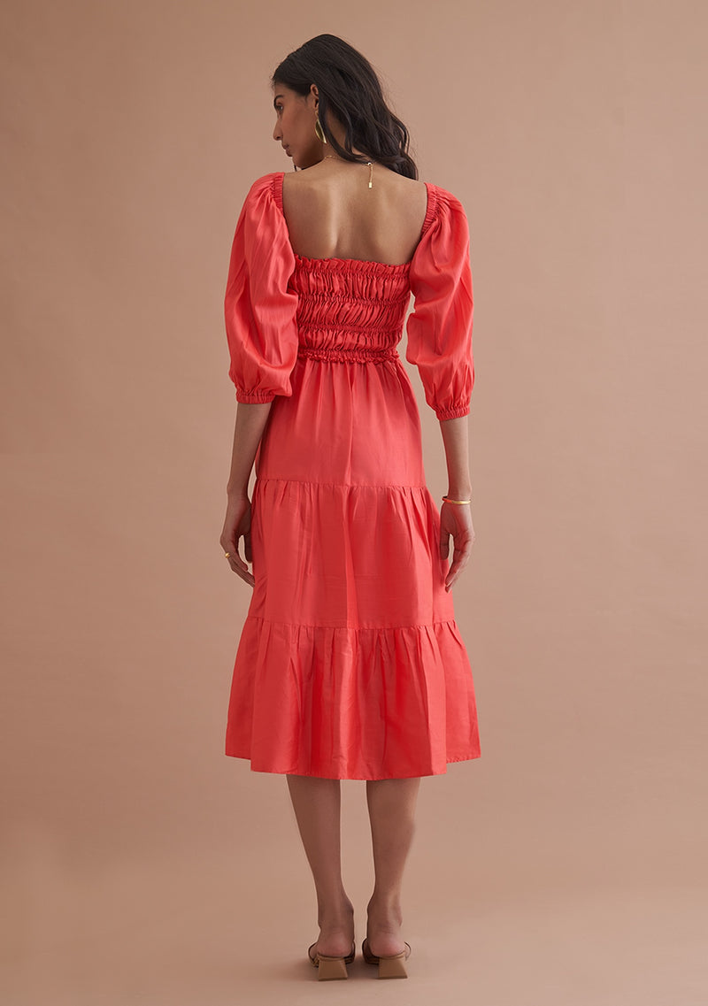 Amoshi Love Midi party wear Dress online - red Š—– amoshi.in 