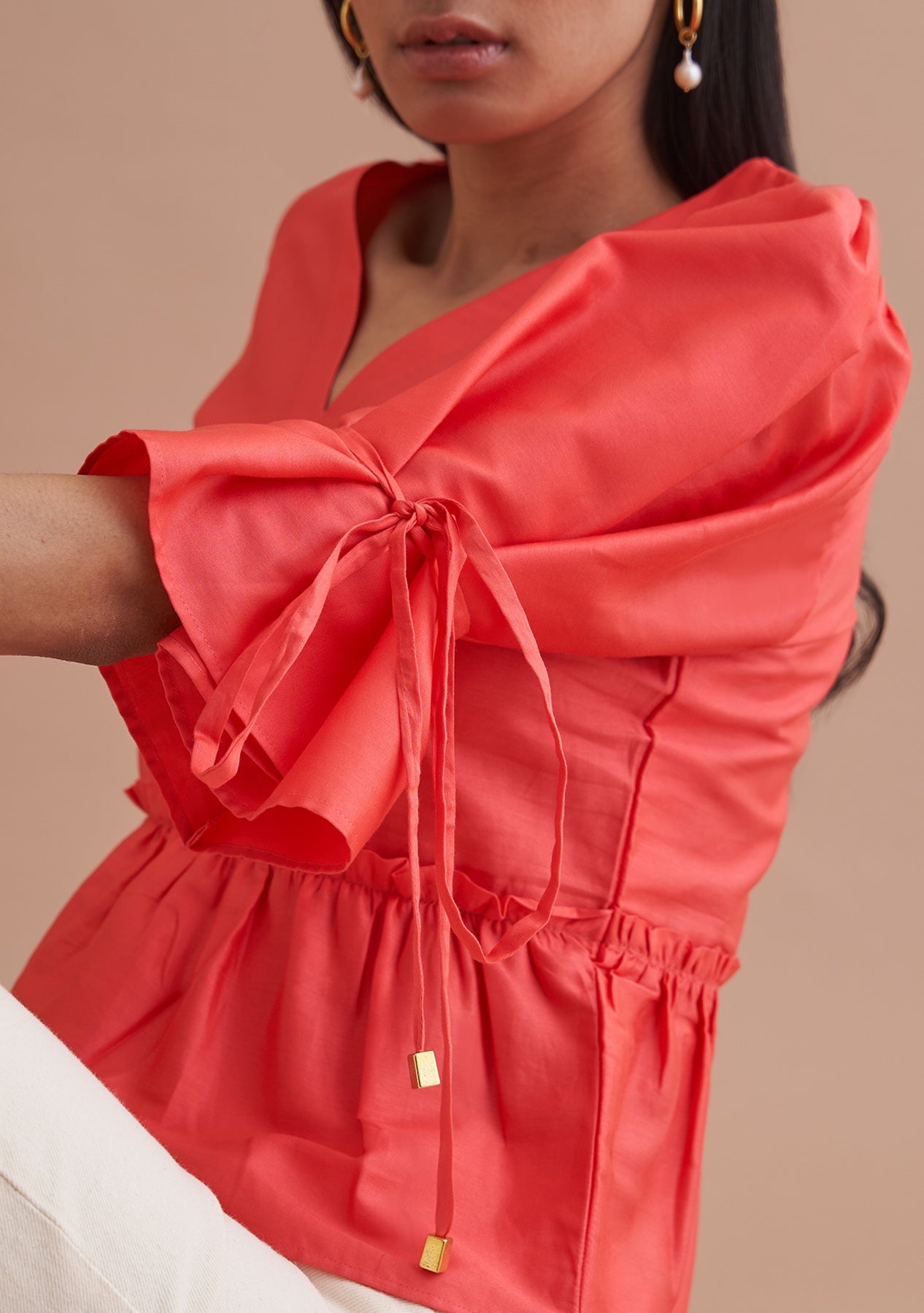 Amoshi Peplum Top - red Š—– amoshi.in