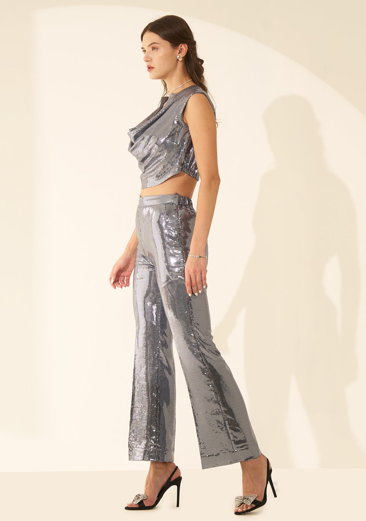 Shrima Rai As seen in our Quinn Cowl Co-ord Set (Grey)