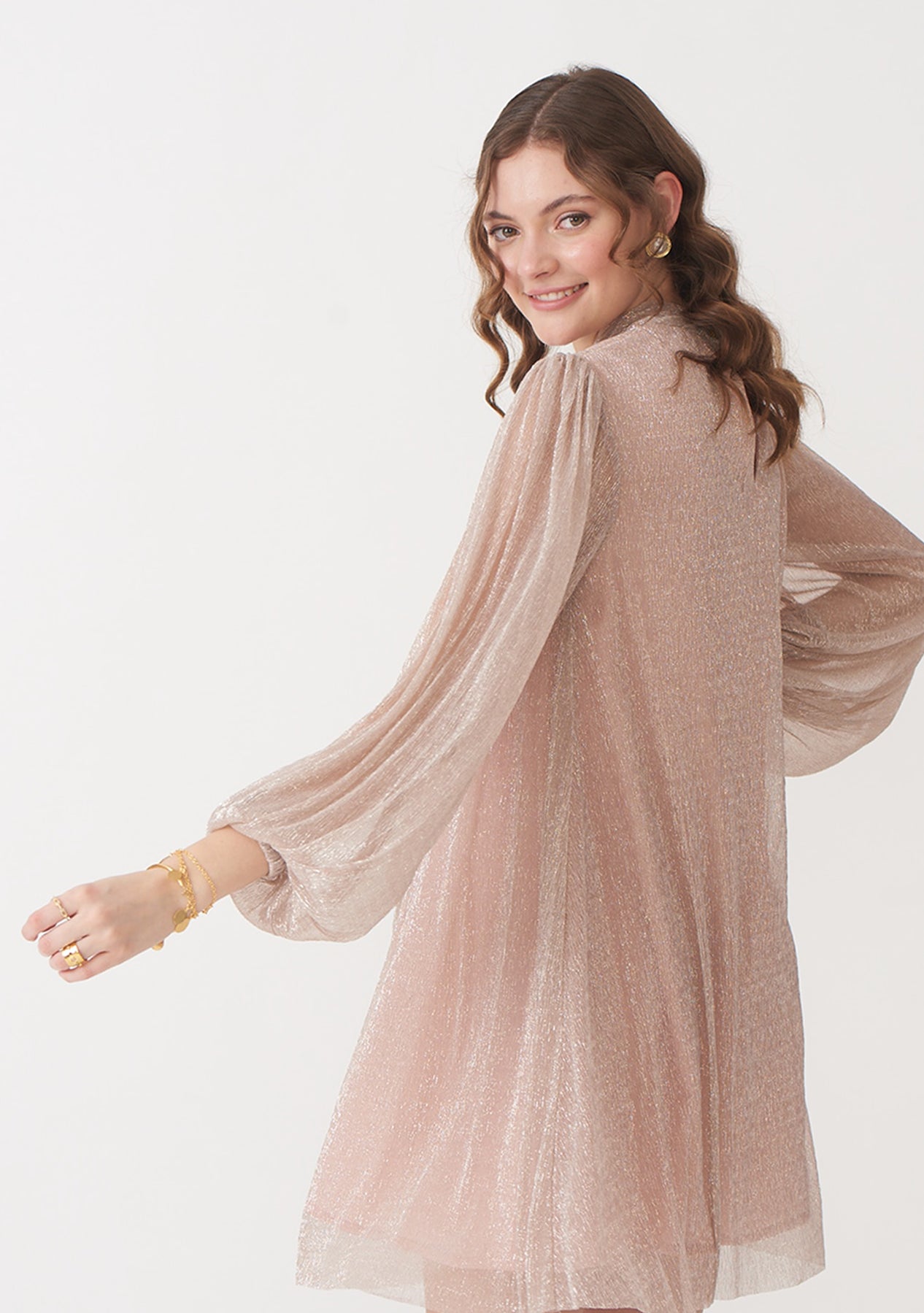 Sonakshi Gandhi As seen in our Blair Dress (Shimmer)