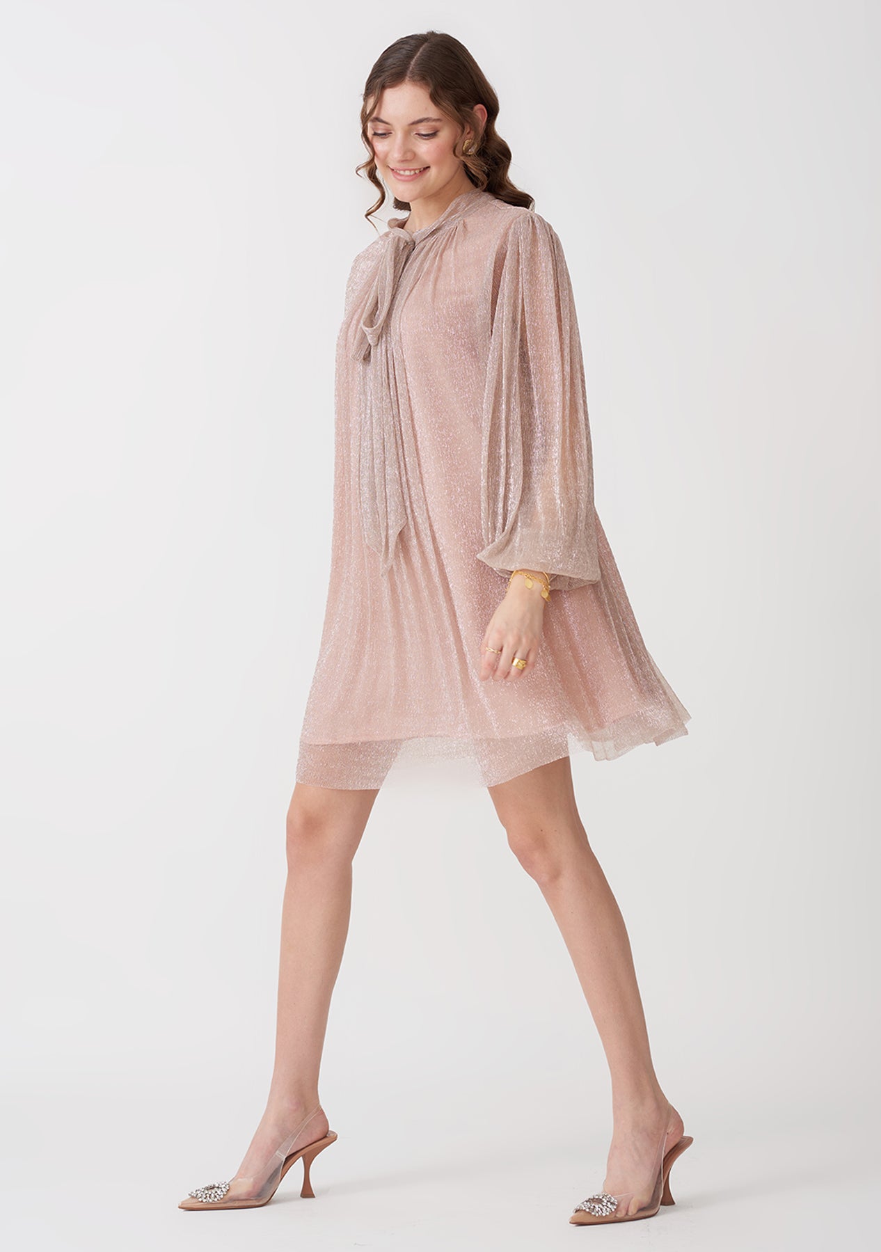 Blair Dress (Peach Shimmer)