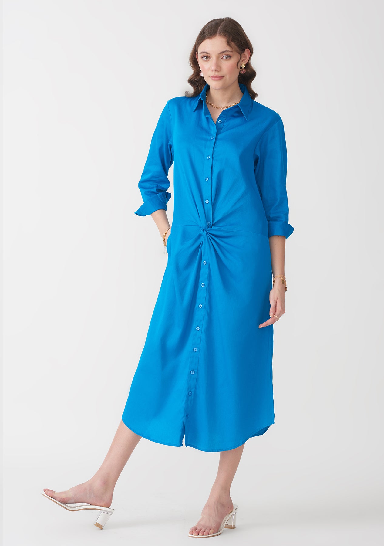 Mimi Midi Dress (Blue)