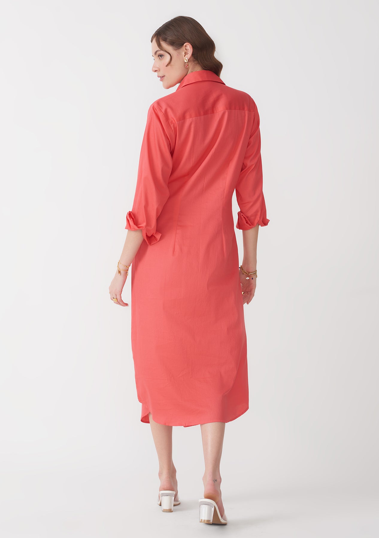 Mimi Midi Dress (Vermilion)