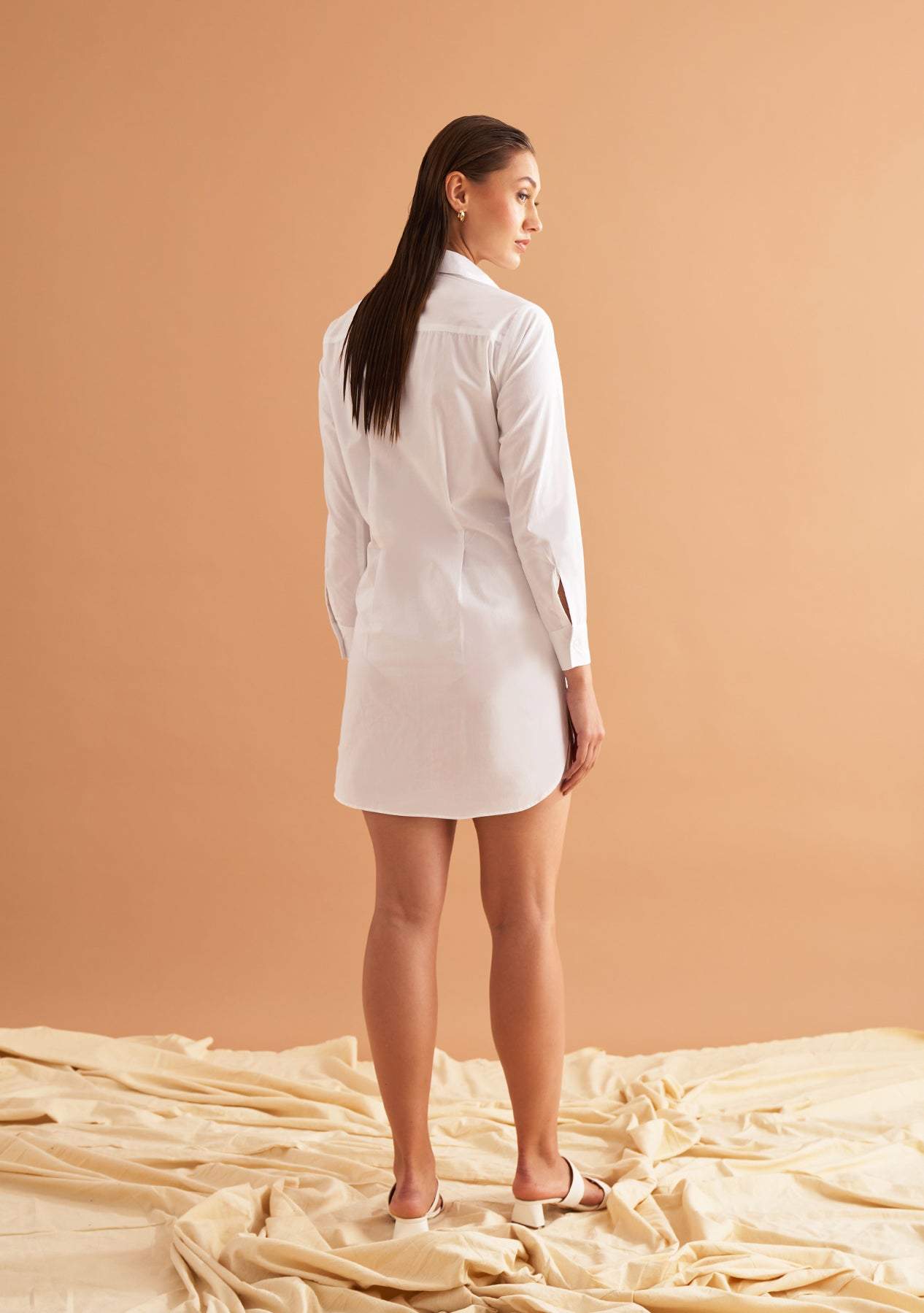 Twyla Shirt Dress-Amoshi-Front knot shirt dress