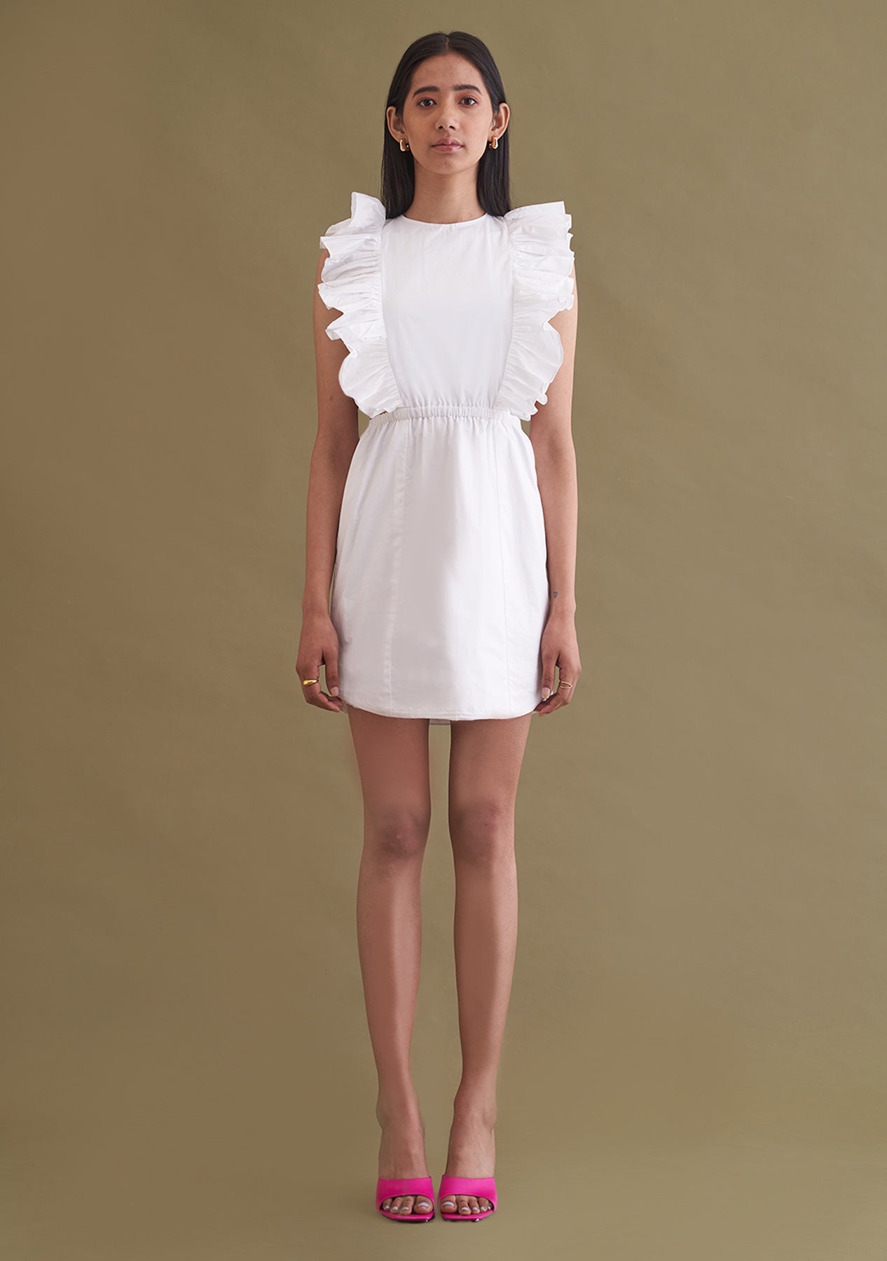 Amoshi Poppy Mini party wear Dress online - white Š—– amoshi.in