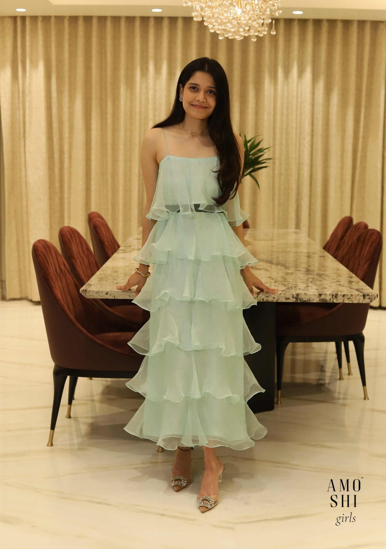 Sadhvi As seen in our Felicia Dress (Mint)